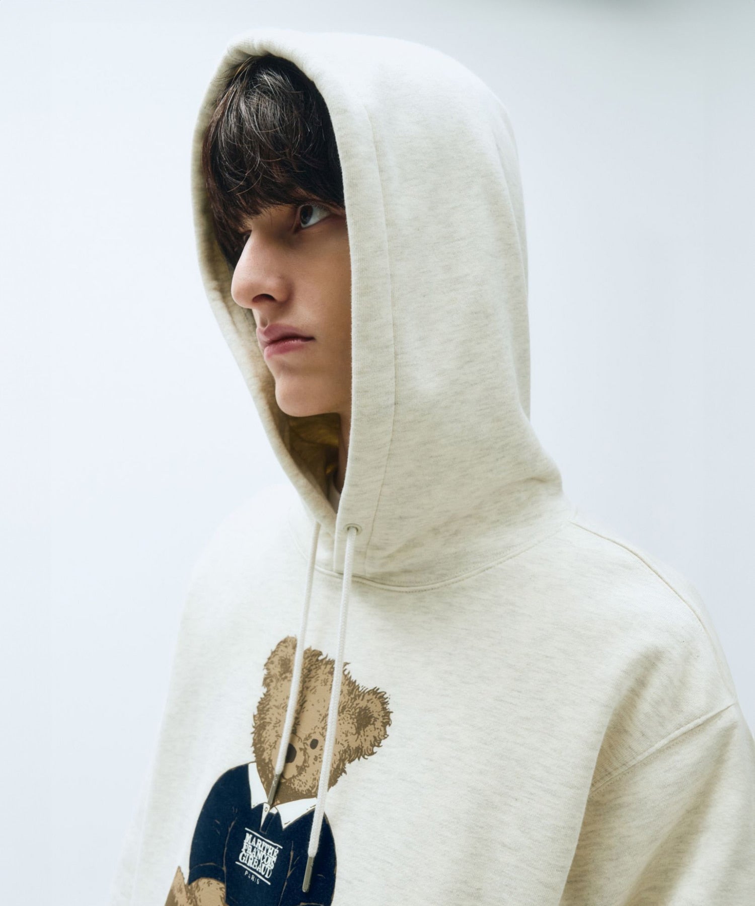 Marithe & Francois Girbaud - Doodle Bear Hoodie (Oatmeal) product image 5 | TRAB K-Fashion Australia