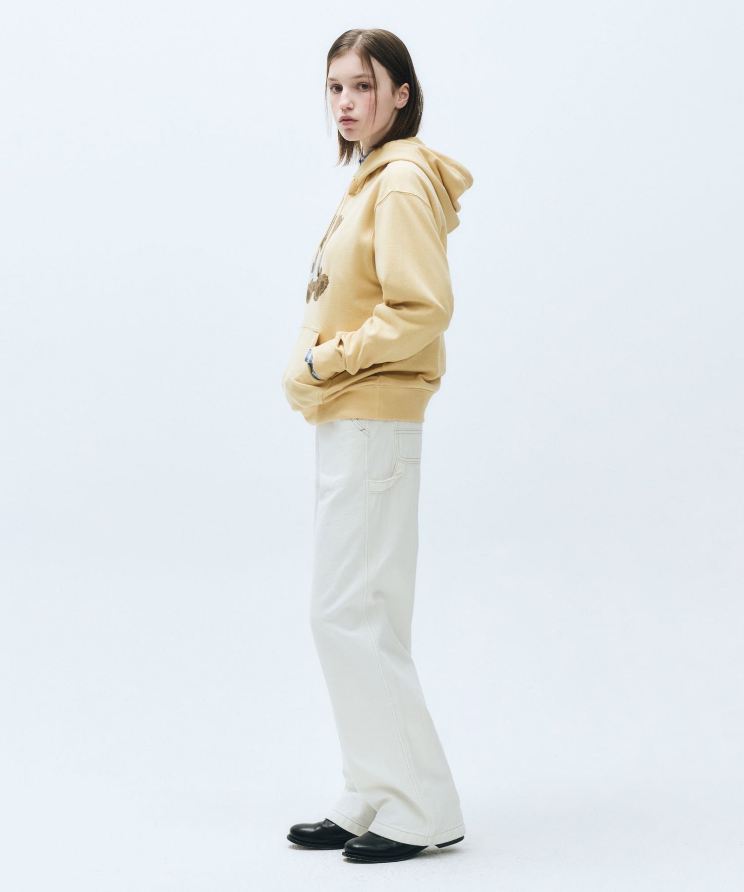 Marithe & Francois Girbaud - Doodle Bear Hoodie (Yellow) product image 4 | TRAB K-Fashion Australia