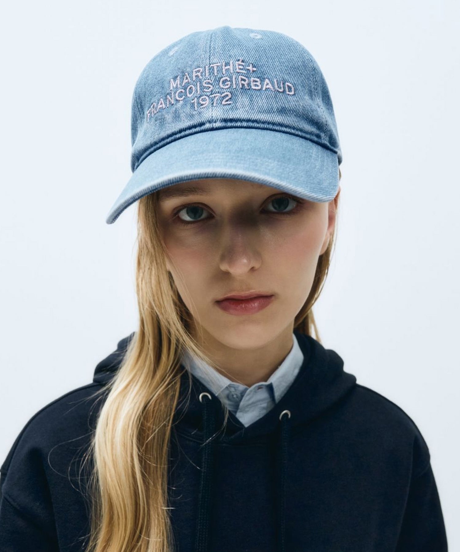 Marithe & Francois Girbaud - Lettering Logo Ball Cap (Blue) product image 5 | TRAB K-Fashion Australia