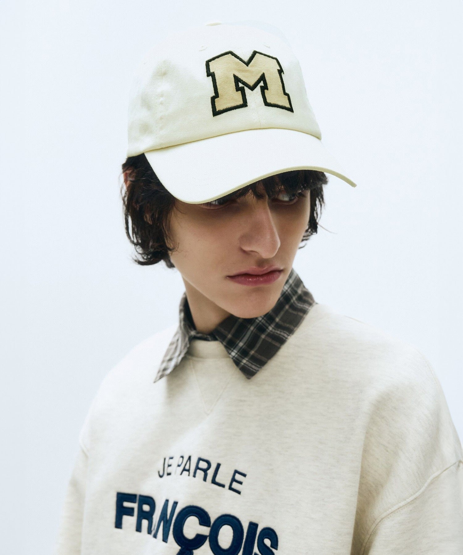Marithe & Francois Girbaud - Logo Applique Cap (Ivory) product image 7 | TRAB K-Fashion Australia