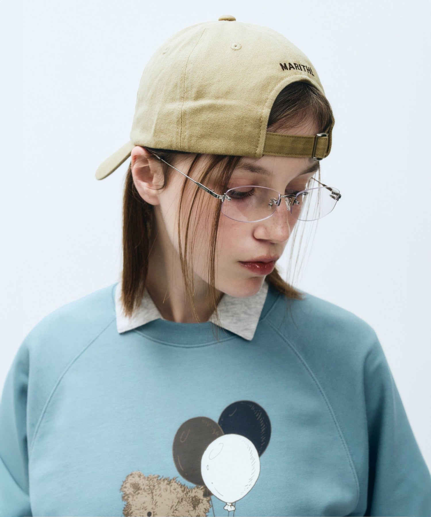Marithe & Francois Girbaud - Surfing Doodle Bear Cap (Beige) product image 5 | TRAB K-Fashion Australia