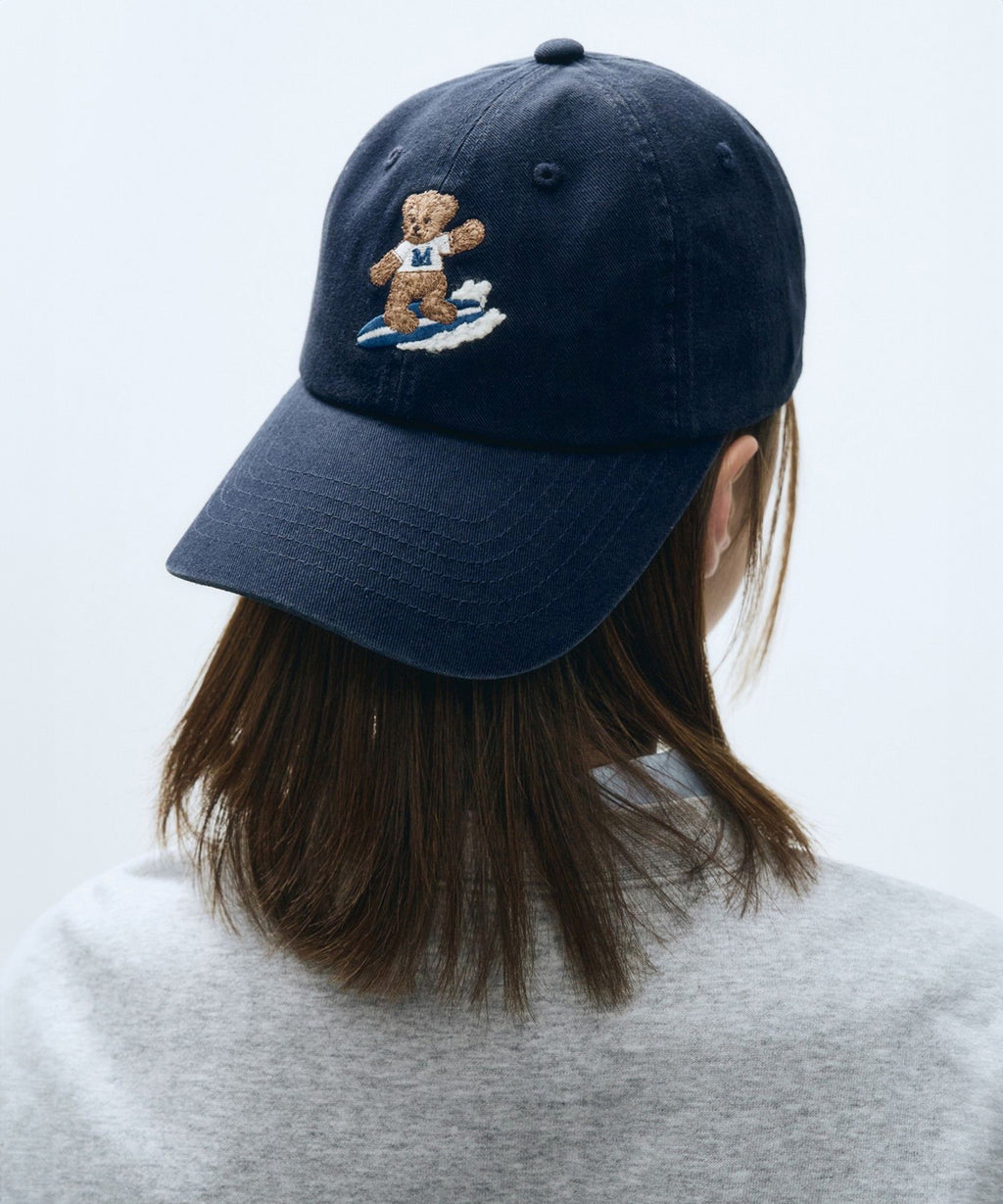 Marithe & Francois Girbaud - Surfing Doodle Bear Cap (Navy) product image 6 | TRAB K-Fashion Australia