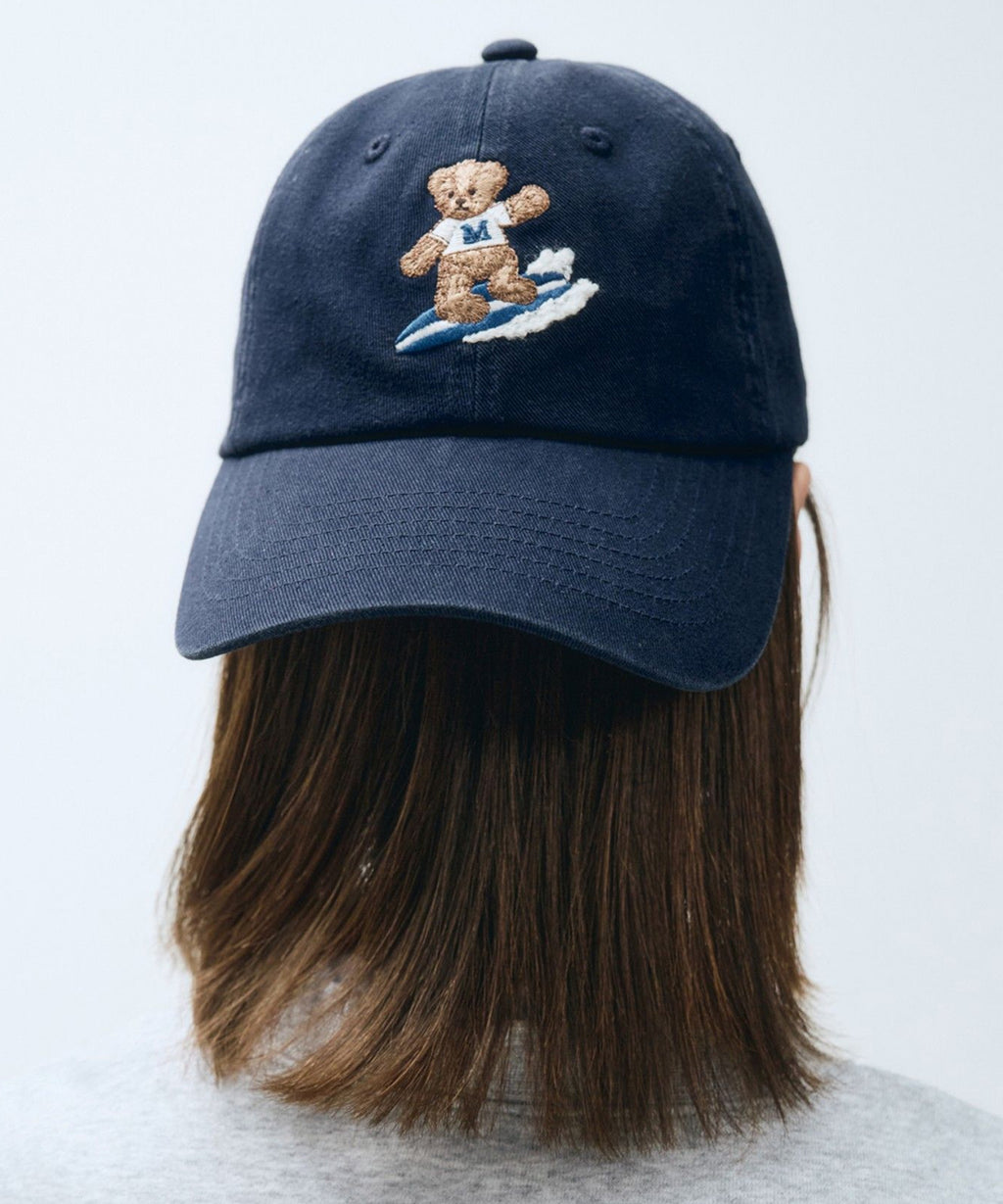 Marithe & Francois Girbaud - Surfing Doodle Bear Cap (Navy) product image 7 | TRAB K-Fashion Australia
