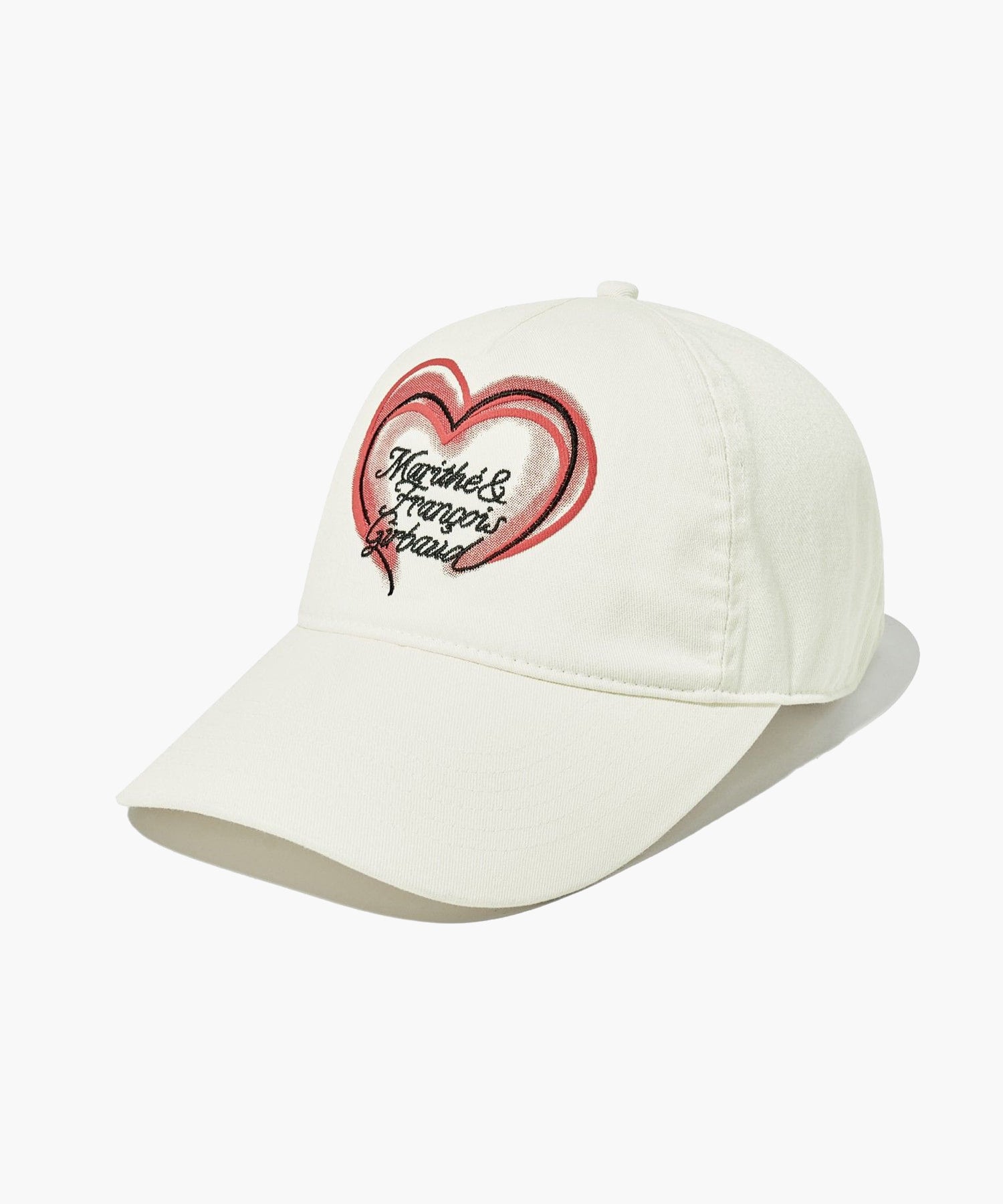 Marithe & Francois Girbaud - Heart Lettering Logo 5 Panel Cap (Ivory) product image 1 | TRAB K-Fashion Australia