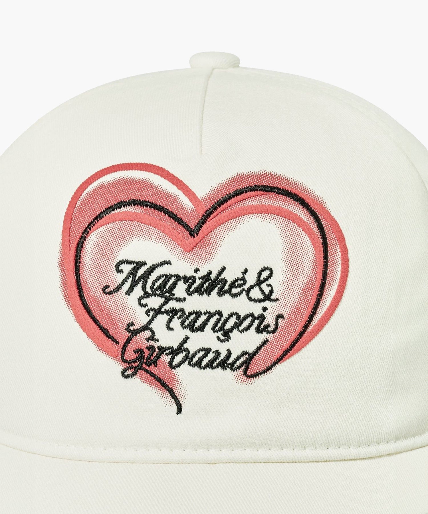 Marithe & Francois Girbaud - Heart Lettering Logo 5 Panel Cap (Ivory) product image 3 | TRAB K-Fashion Australia