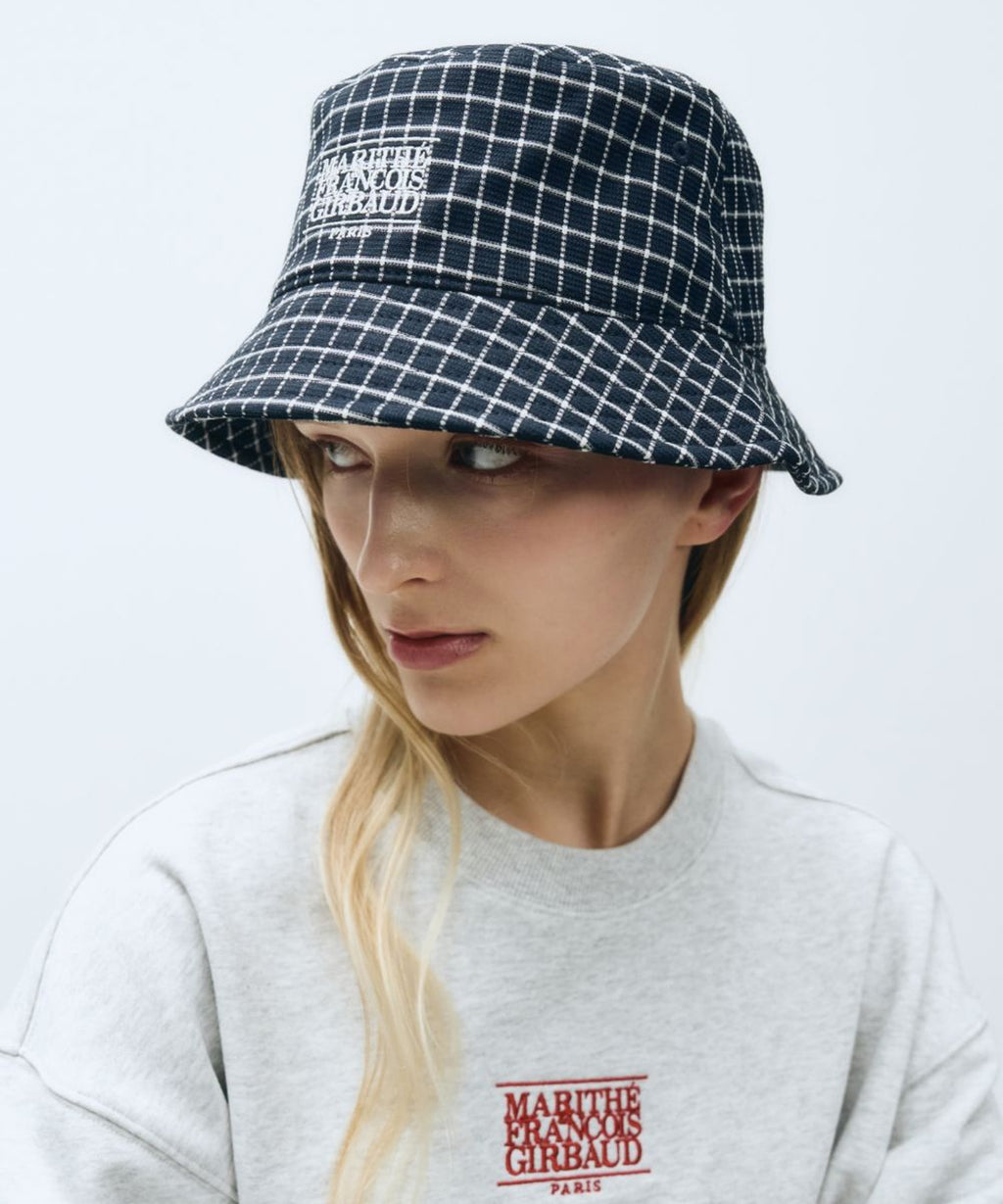 Marithe & Francois Girbaud - Classic Logo Pattern Bucket Hat (Navy) product image 5 | TRAB K-Fashion Australia