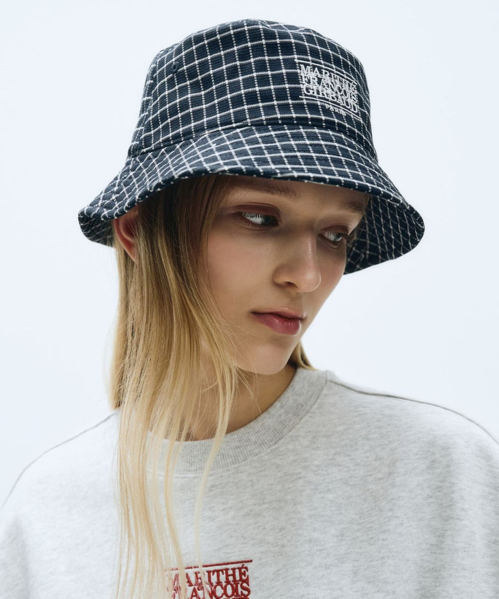 Marithe & Francois Girbaud - Classic Logo Pattern Bucket Hat (Navy) product image 6 | TRAB K-Fashion Australia