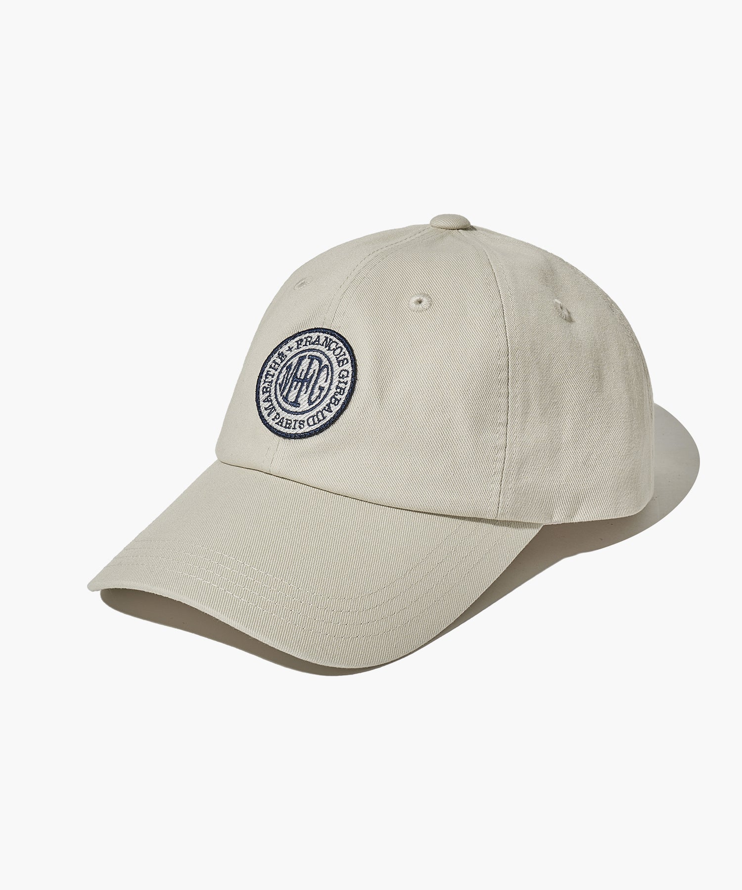 Marithe & Francois Girbaud - Mouvement Circle Wappen Ball Cap (Light Beige) product image 1 | TRAB K-Fashion Australia