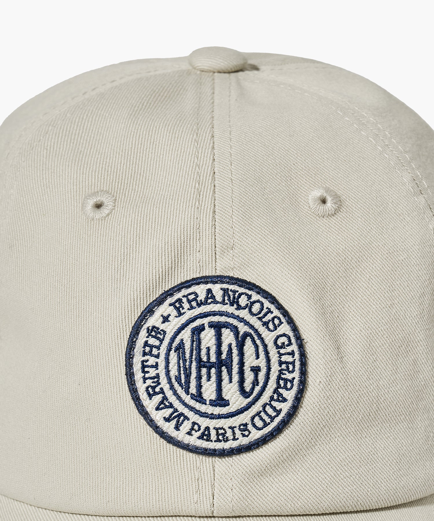 Marithe & Francois Girbaud - Mouvement Circle Wappen Ball Cap (Light Beige) product image 3 | TRAB K-Fashion Australia