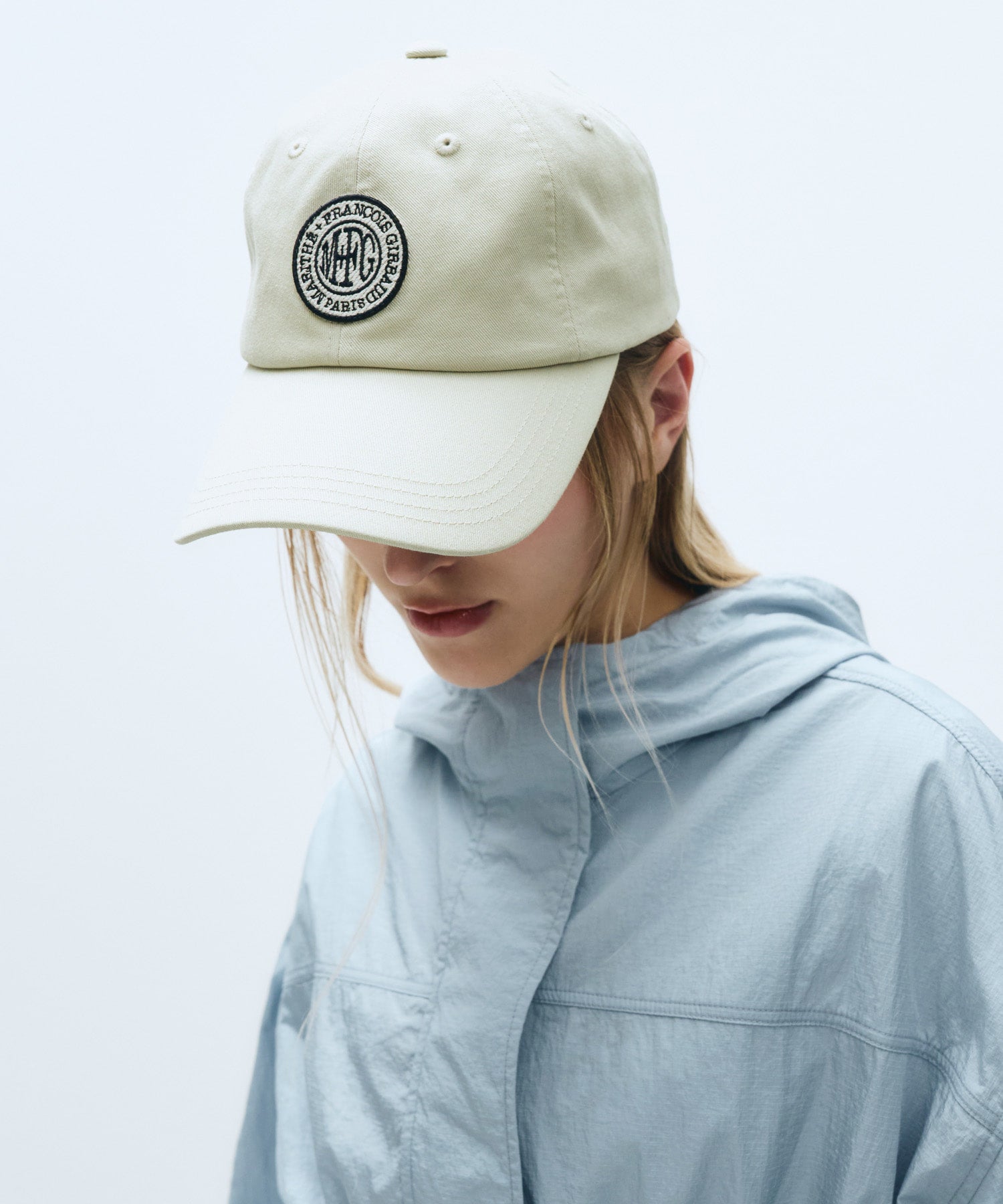 Marithe & Francois Girbaud - Mouvement Circle Wappen Ball Cap (Light Beige) product image 5 | TRAB K-Fashion Australia