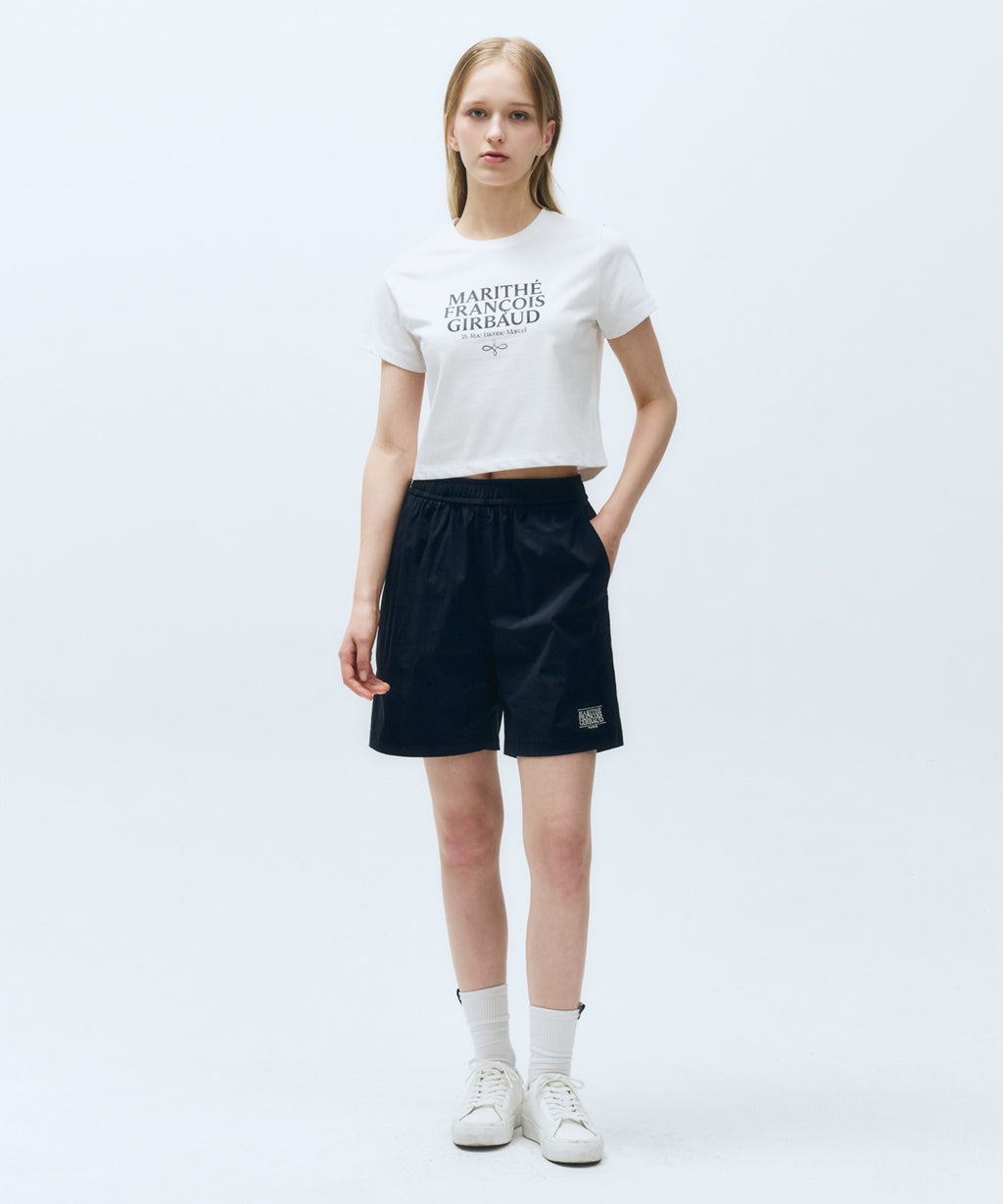 Marithe & Francois Girbaud - Mouvement Nylon Half Pants (Dark Navy) product image 1 | TRAB K-Fashion Australia