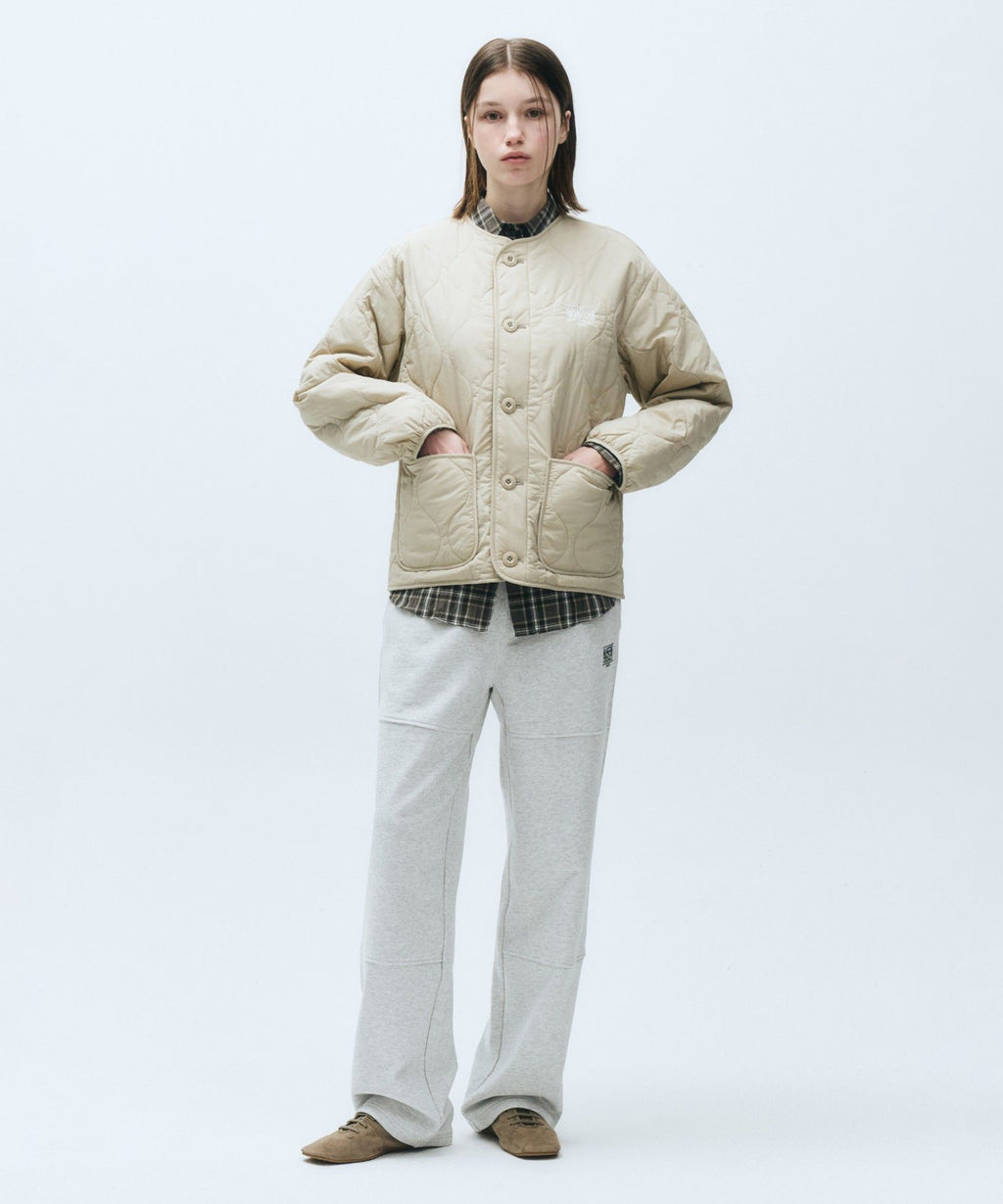 Marithe & Francois Girbaud - Classic Logo Quilting Jacket (Beige) product image 1 | TRAB K-Fashion Australia