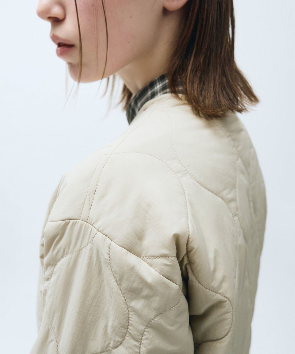 Marithe & Francois Girbaud - Classic Logo Quilting Jacket (Beige) product image 7 | TRAB K-Fashion Australia