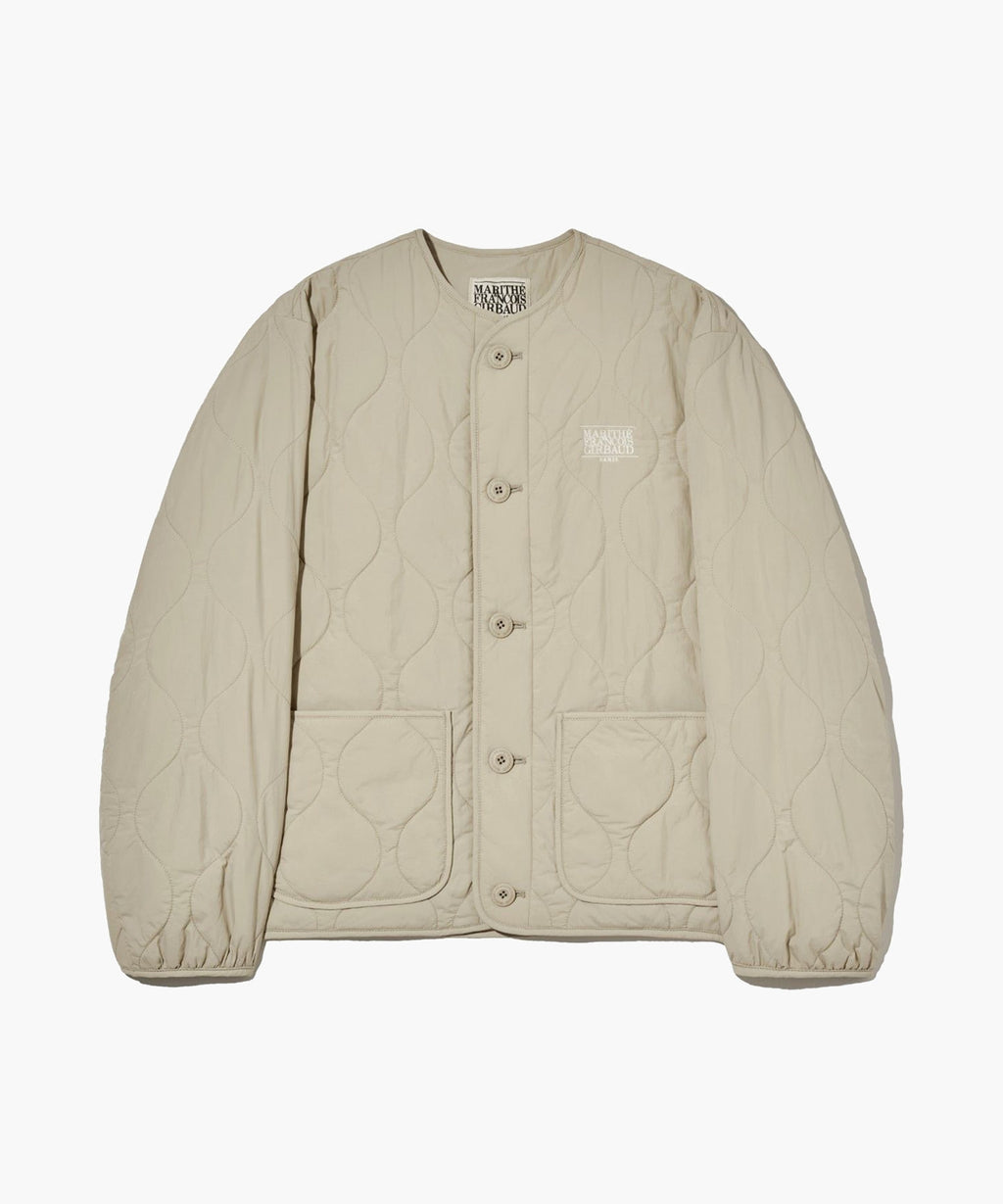 Marithe & Francois Girbaud - Classic Logo Quilting Jacket (Beige) product image 8 | TRAB K-Fashion Australia