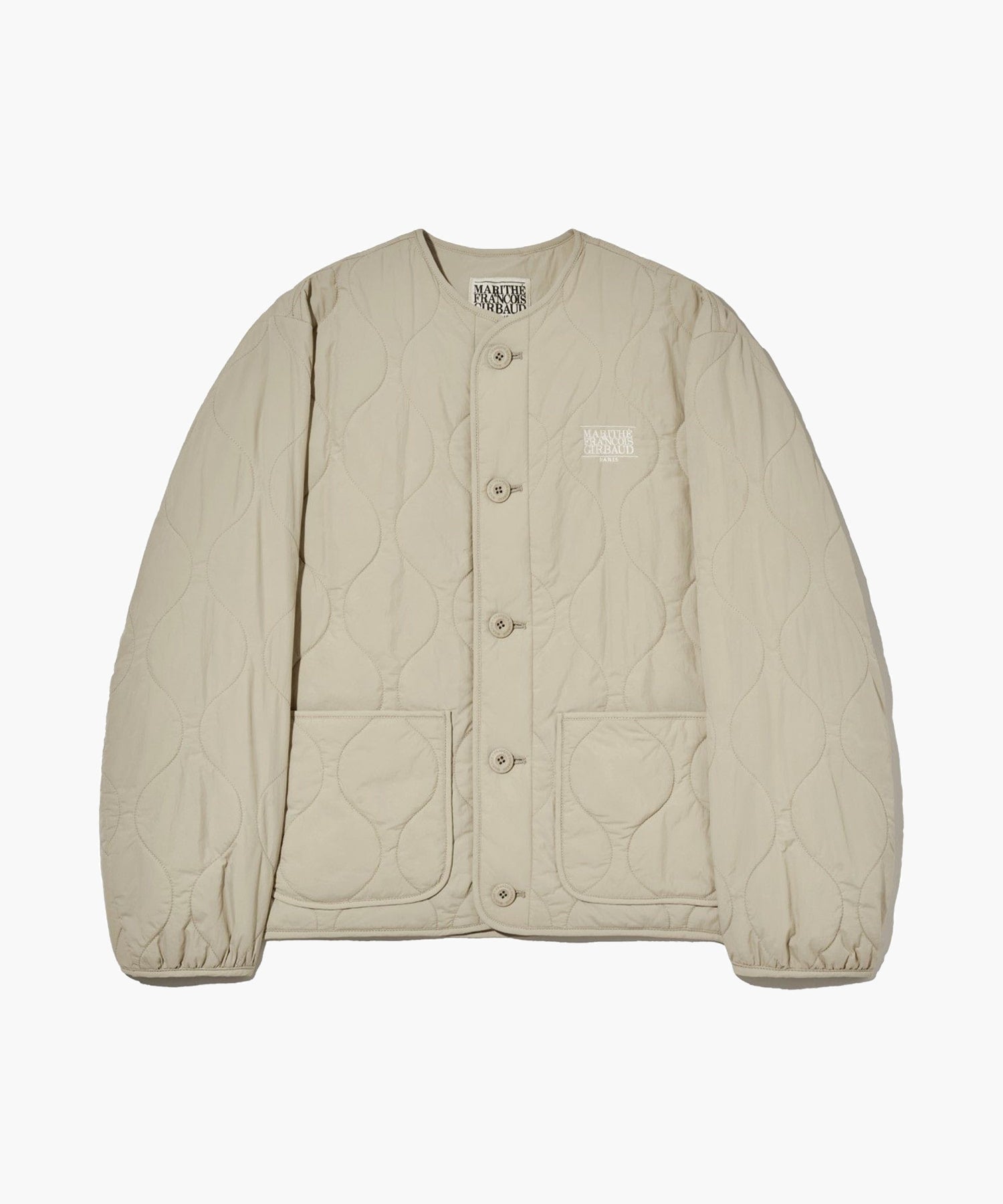 Marithe & Francois Girbaud - Classic Logo Quilting Jacket (Beige) product image 8 | TRAB K-Fashion Australia