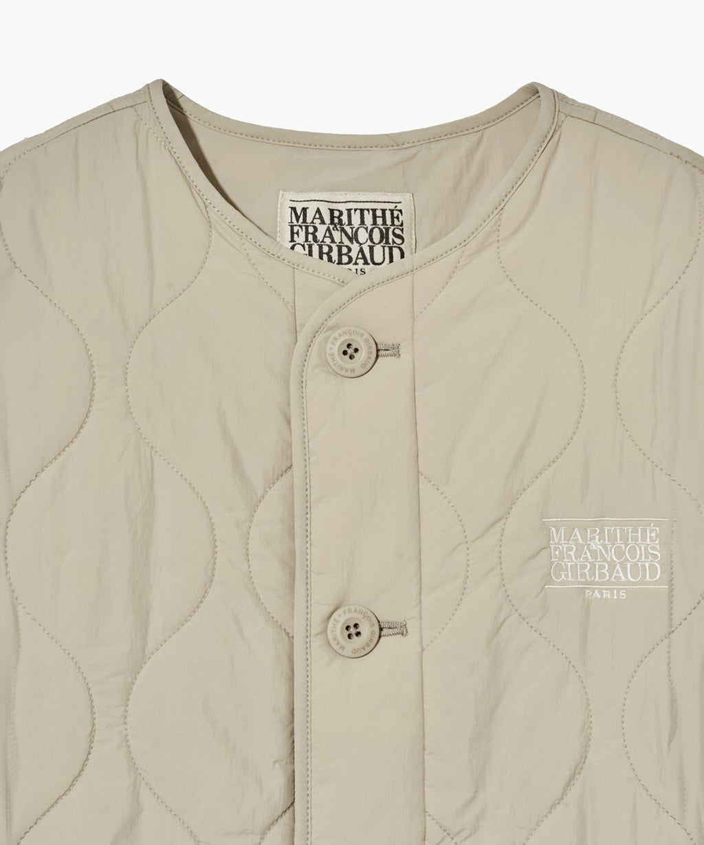 Marithe & Francois Girbaud - Classic Logo Quilting Jacket (Beige) product image 10 | TRAB K-Fashion Australia