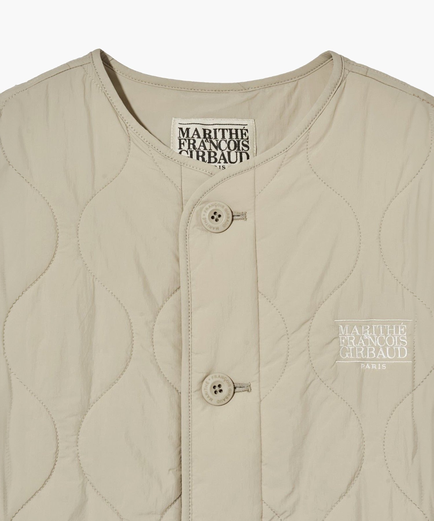Marithe & Francois Girbaud - Classic Logo Quilting Jacket (Beige) product image 10 | TRAB K-Fashion Australia