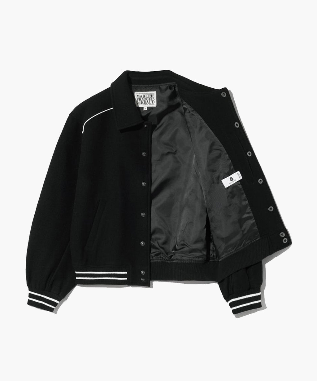 Marithe & Francois Girbaud - Wool Piping Varsity Jacket (Black) product image 8 | TRAB K-Fashion Australia