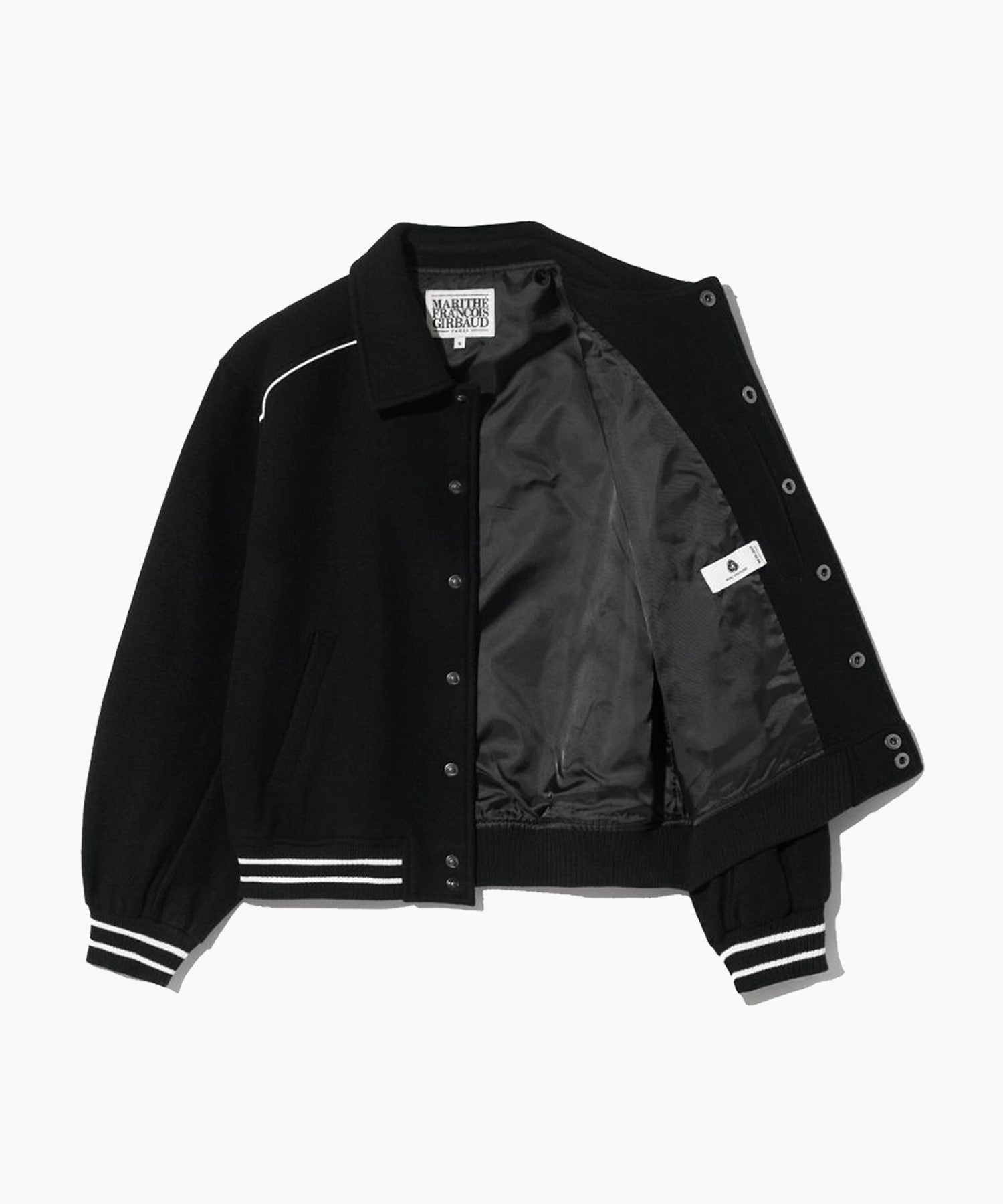 Marithe & Francois Girbaud - Wool Piping Varsity Jacket (Black) product image 8 | TRAB K-Fashion Australia