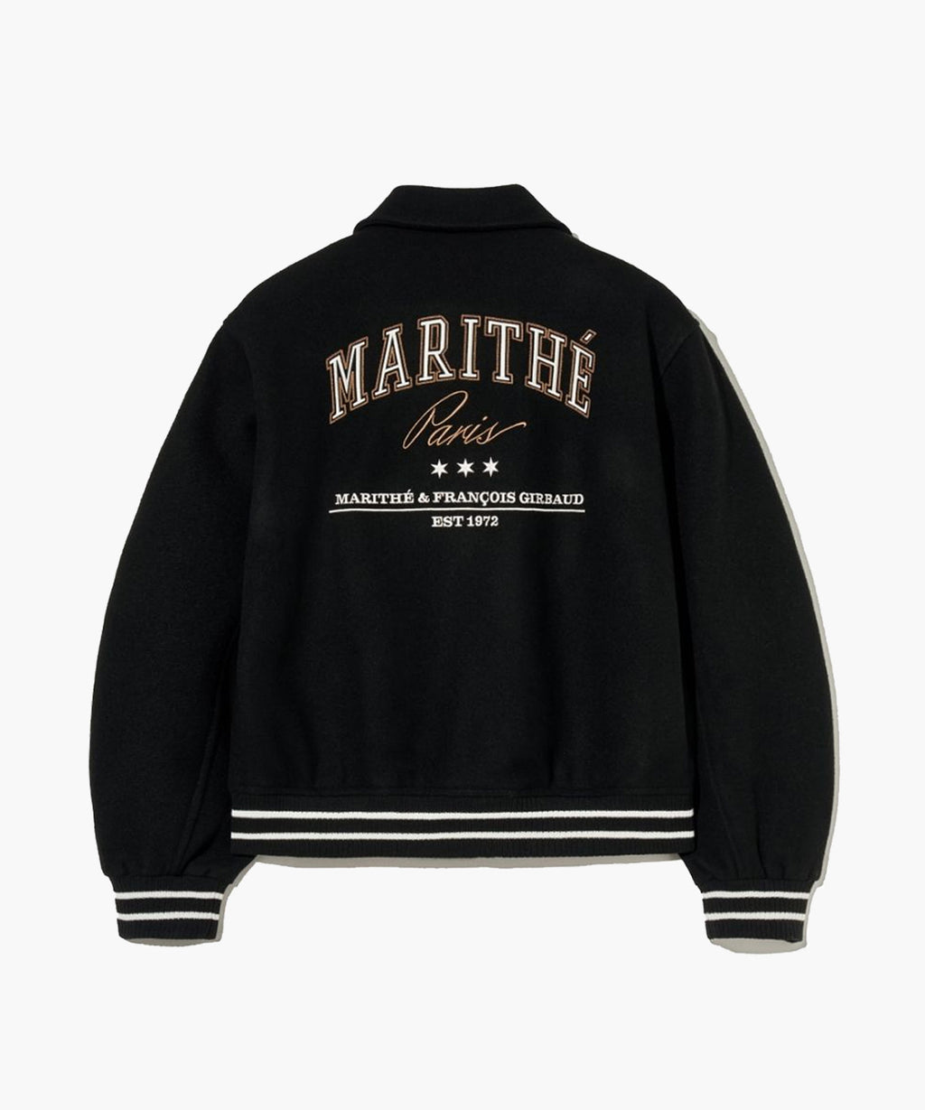 Marithe & Francois Girbaud - Wool Piping Varsity Jacket (Black) product image 9 | TRAB K-Fashion Australia