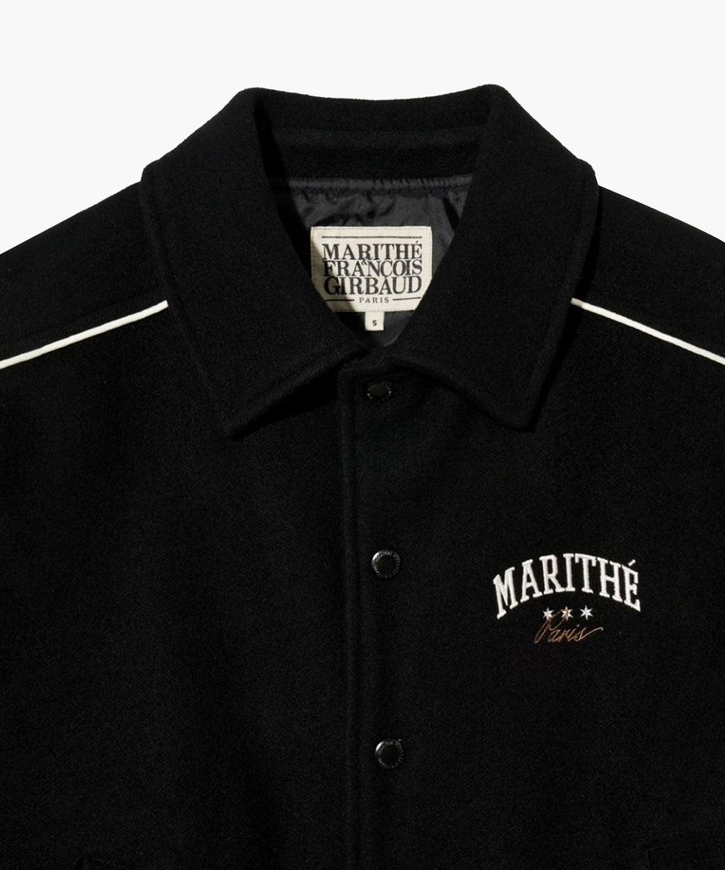 Marithe & Francois Girbaud - Wool Piping Varsity Jacket (Black) product image 10 | TRAB K-Fashion Australia