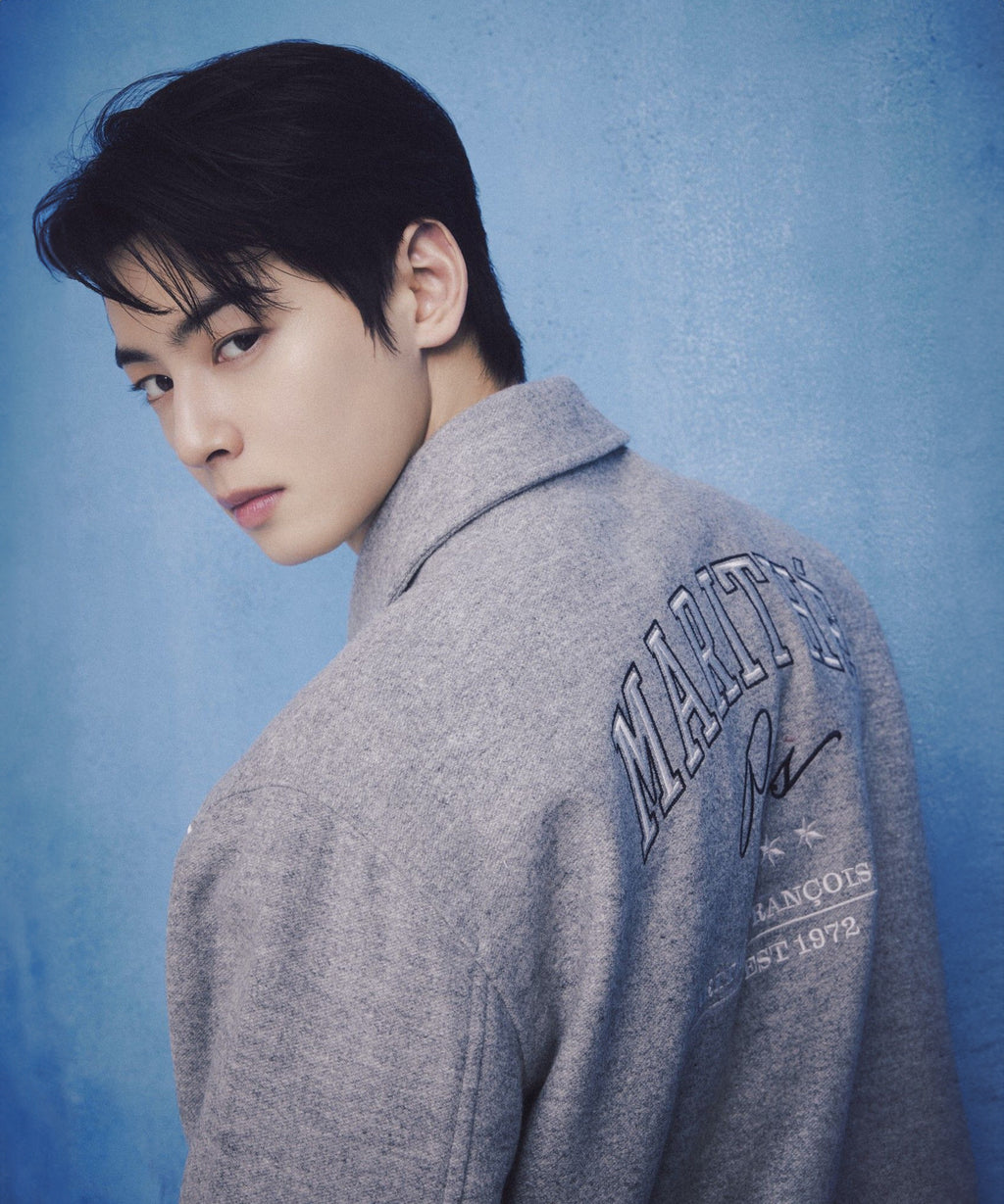 Marithe & Francois Girbaud - Wool Piping Varsity Jacket (Heather Gray) product image 2 | TRAB K-Fashion Australia