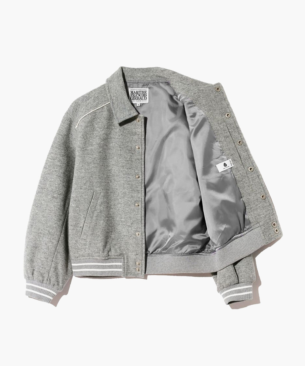 Marithe & Francois Girbaud - Wool Piping Varsity Jacket (Heather Gray) product image 11 | TRAB K-Fashion Australia