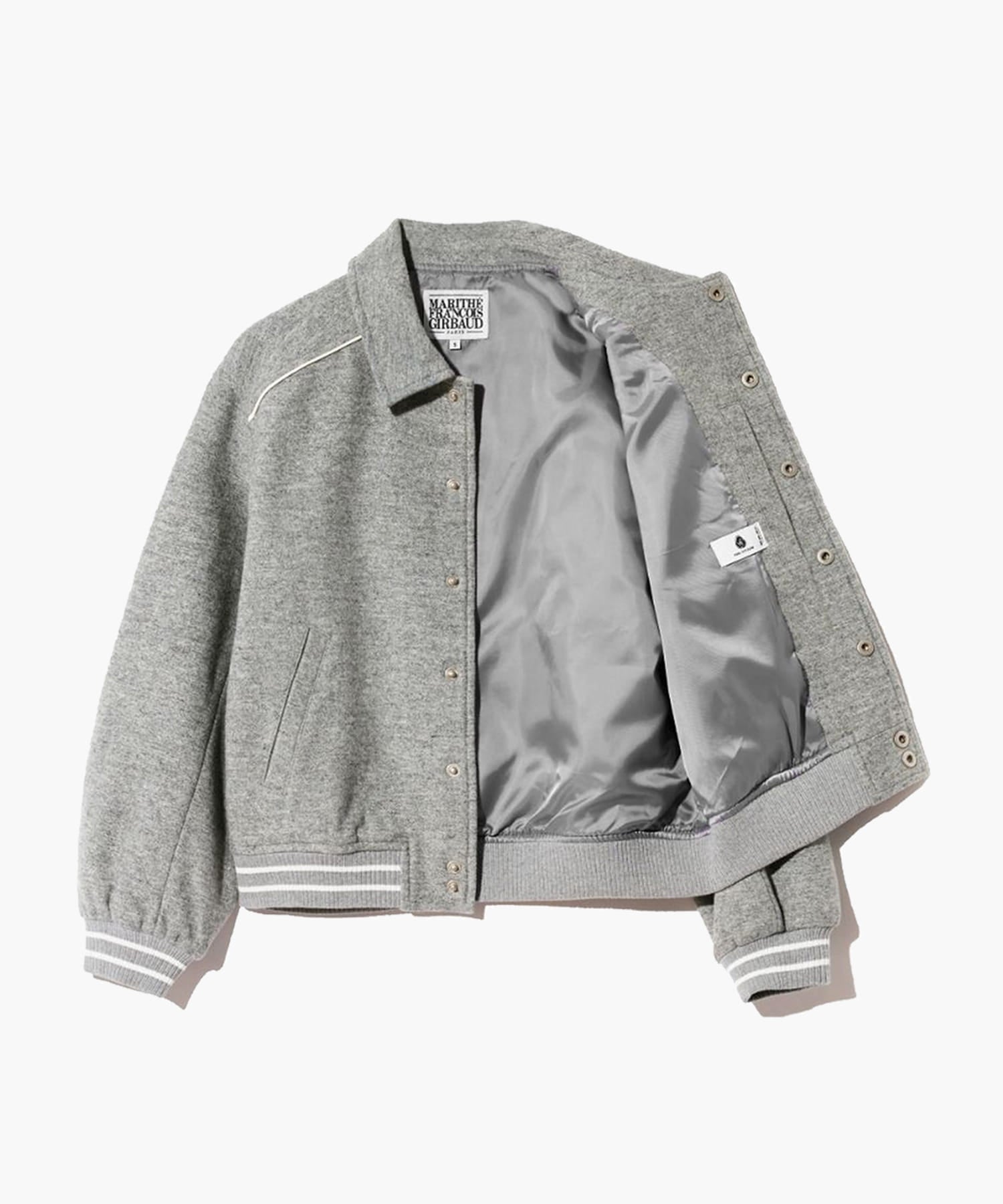 Marithe & Francois Girbaud - Wool Piping Varsity Jacket (Heather Gray) product image 11 | TRAB K-Fashion Australia