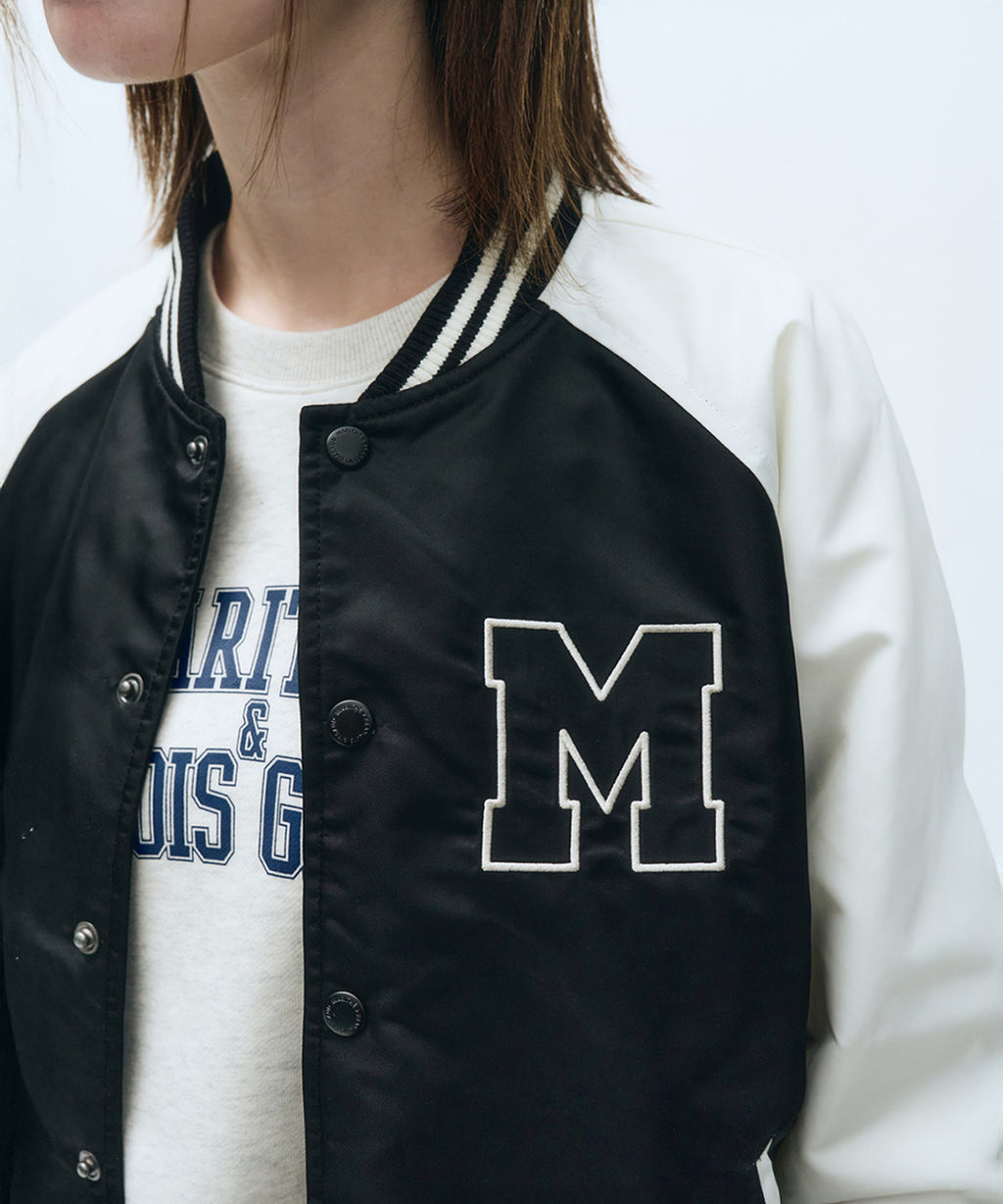 Marithe & Francois Girbaud - Nylon Color Block Baseball Jacket (Ivory) product image 5 | TRAB K-Fashion Australia