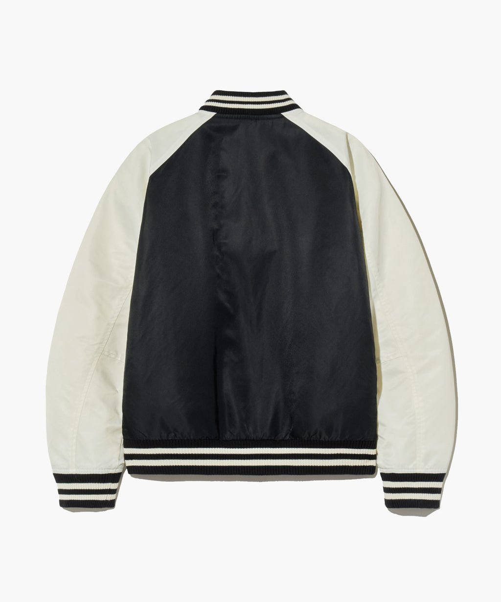 Marithe & Francois Girbaud - Nylon Color Block Baseball Jacket (Ivory) product image 10 | TRAB K-Fashion Australia