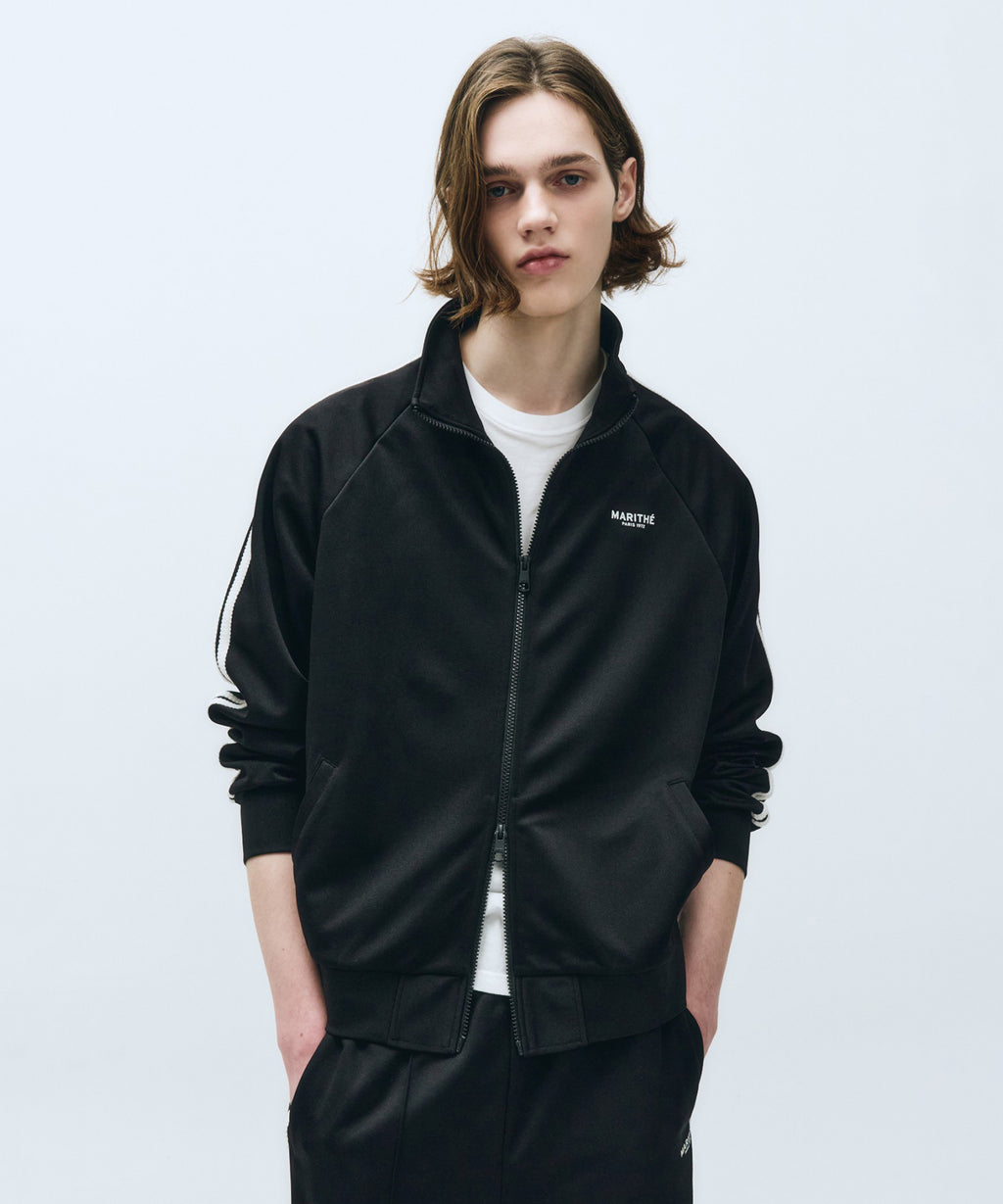 Marithe & Francois Girbaud - Regular Logo Track Jacket (Black) product image 1 | TRAB K-Fashion Australia