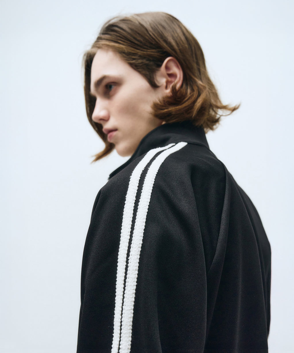 Marithe & Francois Girbaud - Regular Logo Track Jacket (Black) product image 3 | TRAB K-Fashion Australia