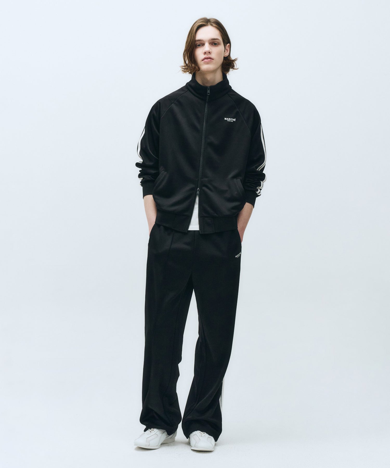 Marithe & Francois Girbaud - Regular Logo Track Jacket (Black) product image 4 | TRAB K-Fashion Australia