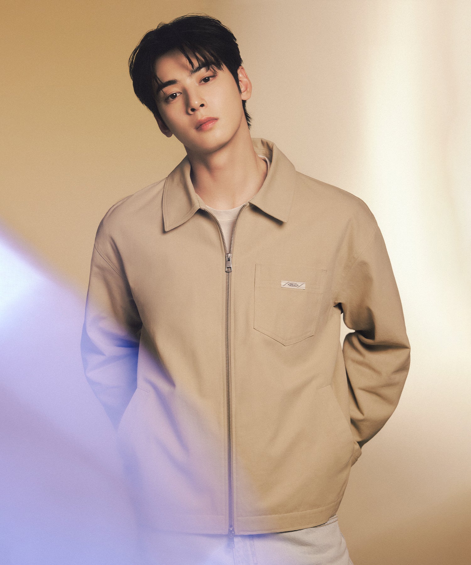 Marithe & Francois Girbaud - Half Cotton Jacket (Beige) product image 1 | TRAB K-Fashion Australia