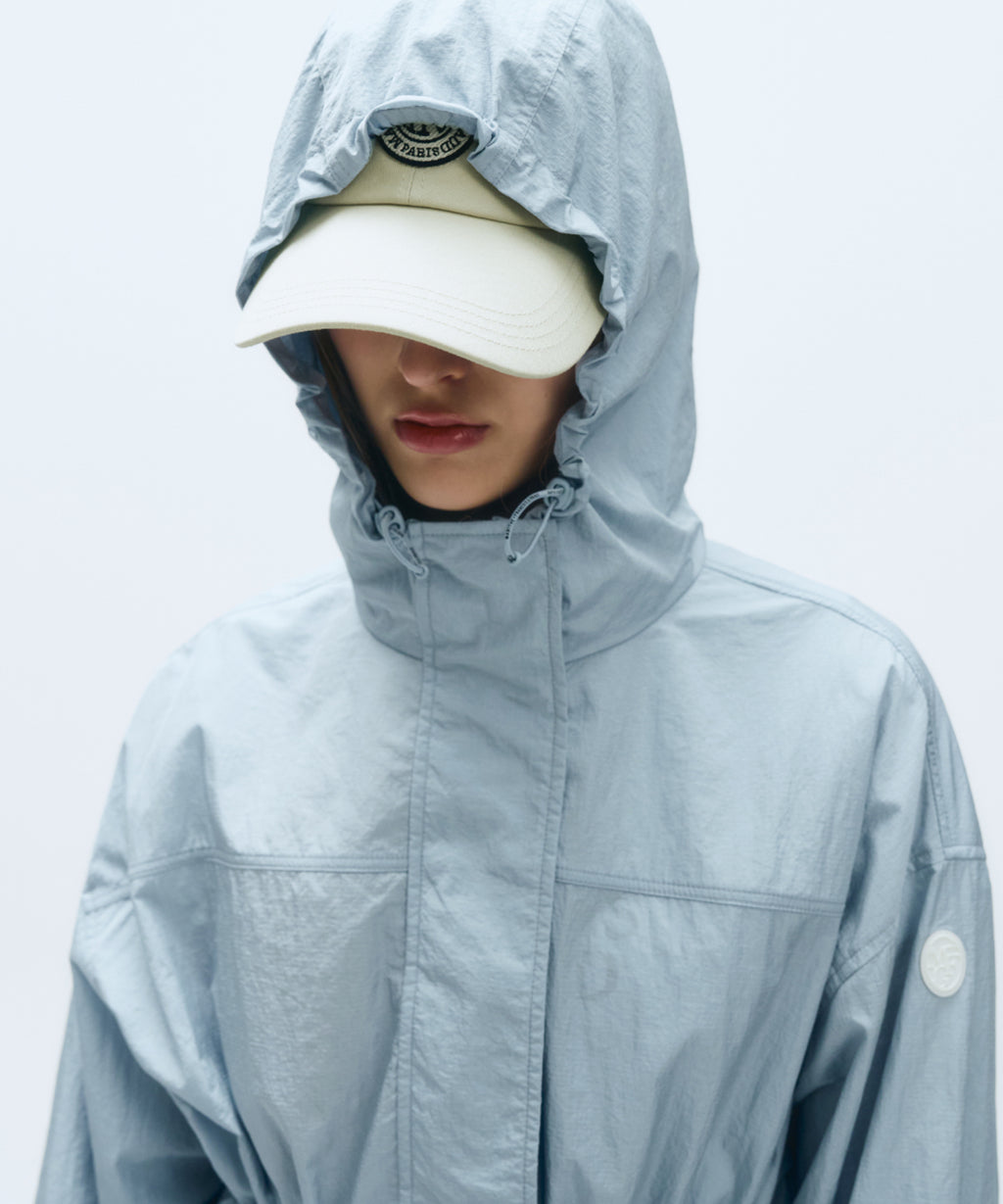 Marithe & Francois Girbaud - Mouvement W Oversized Hooded Windbreaker (Sky Blue) product image 3 | TRAB K-Fashion Australia