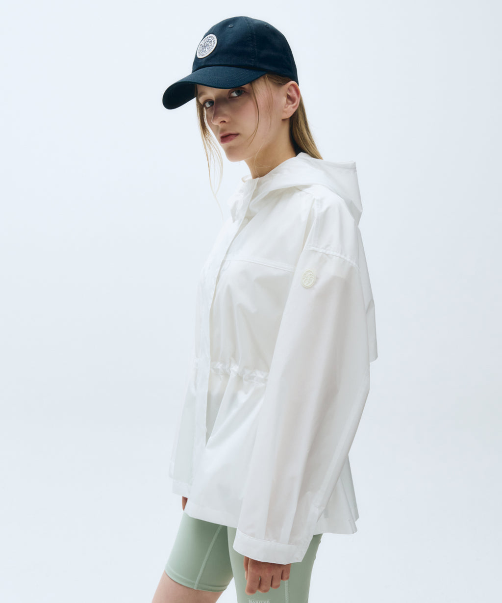 Marithe & Francois Girbaud - Mouvement W Oversized Hooded Windbreaker (White) product image 2 | TRAB K-Fashion Australia