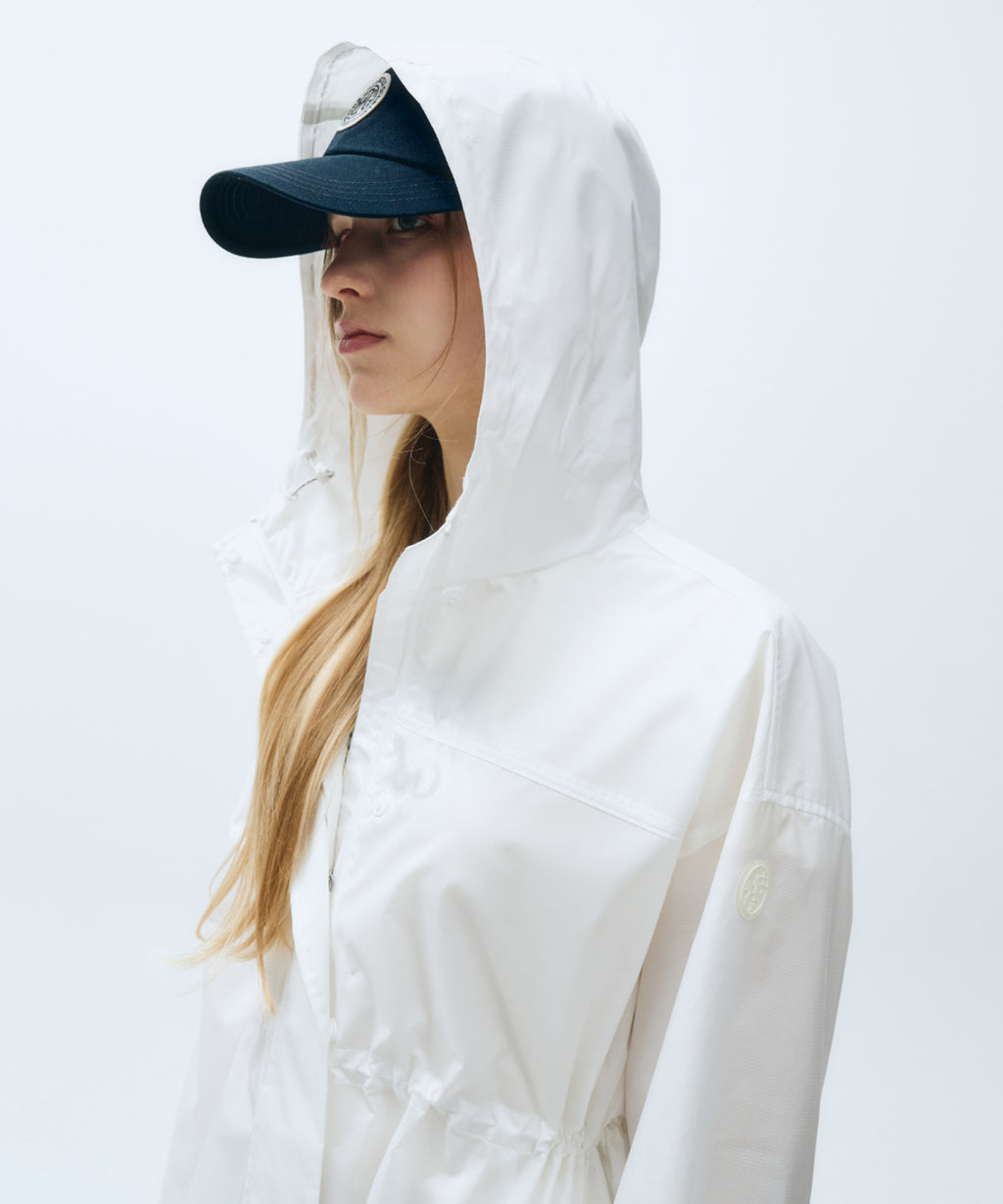 Marithe & Francois Girbaud - Mouvement W Oversized Hooded Windbreaker (White) product image 5 | TRAB K-Fashion Australia