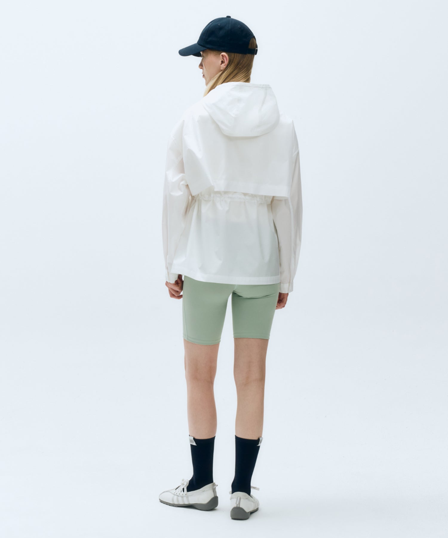 Marithe & Francois Girbaud - Mouvement W Oversized Hooded Windbreaker (White) product image 8 | TRAB K-Fashion Australia