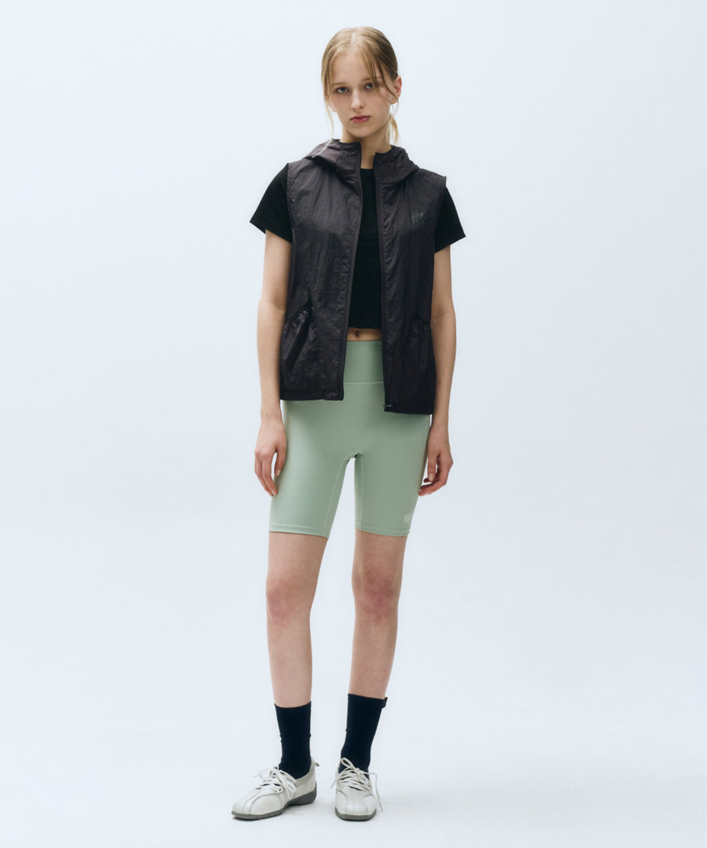 Marithe & Francois Girbaud - Mouvement W Nylon Hood Vest (Charcoal) product image 5 | TRAB K-Fashion Australia