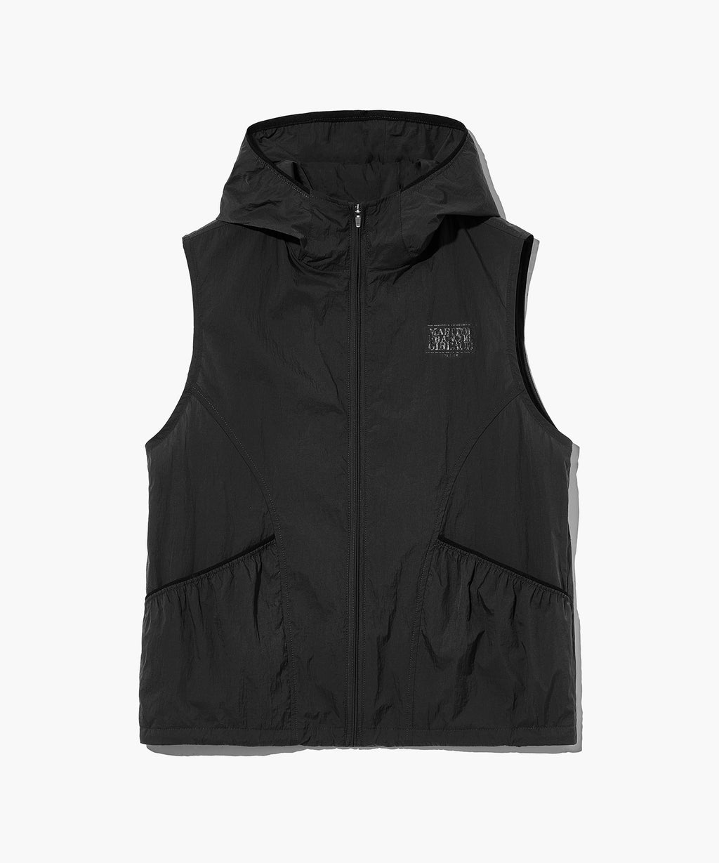 Marithe & Francois Girbaud - Mouvement W Nylon Hood Vest (Charcoal) product image 7 | TRAB K-Fashion Australia