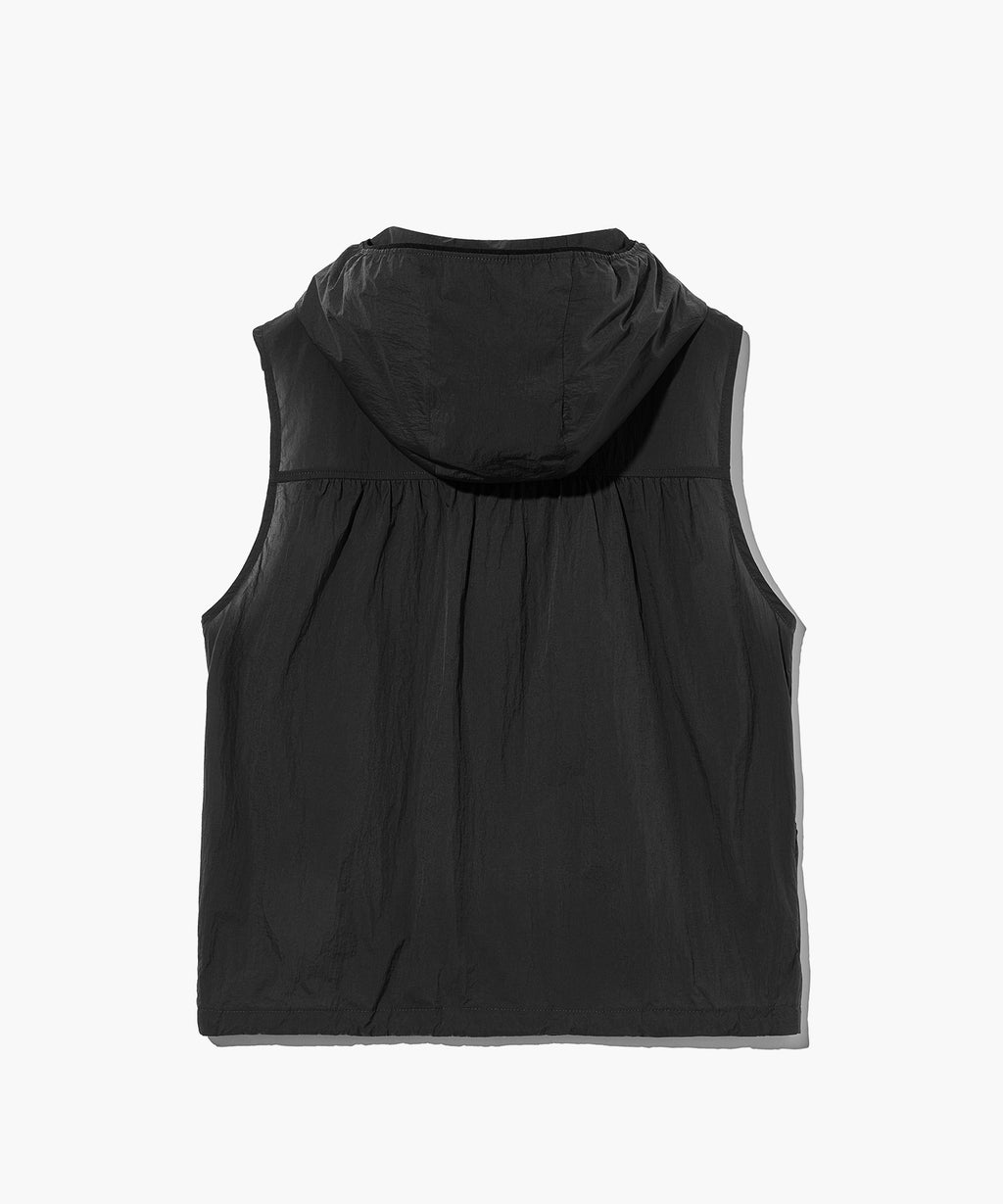 Marithe & Francois Girbaud - Mouvement W Nylon Hood Vest (Charcoal) product image 8 | TRAB K-Fashion Australia