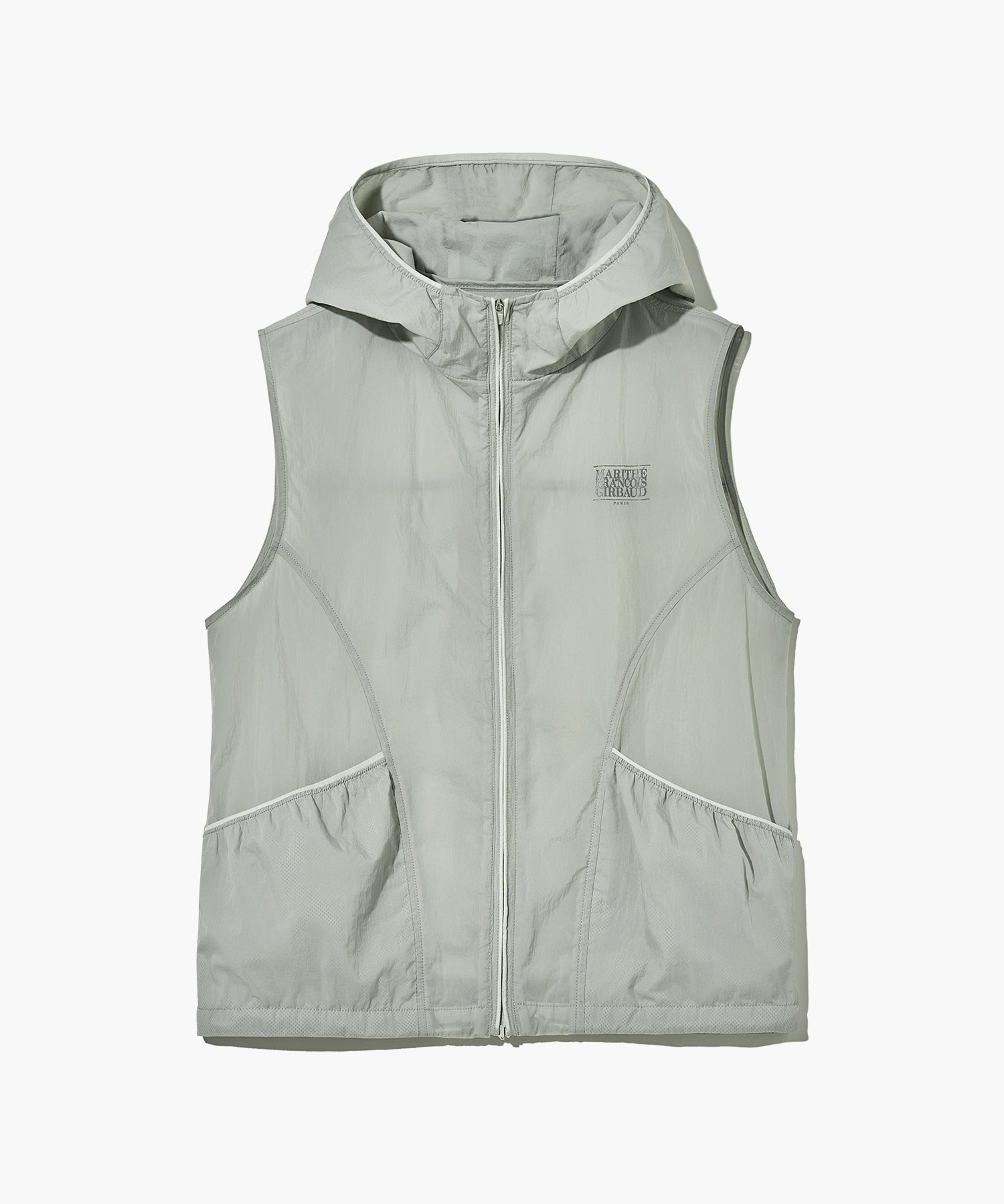 Marithe & Francois Girbaud - Mouvement W Nylon Hood Vest (Light Gray) product image 7 | TRAB K-Fashion Australia