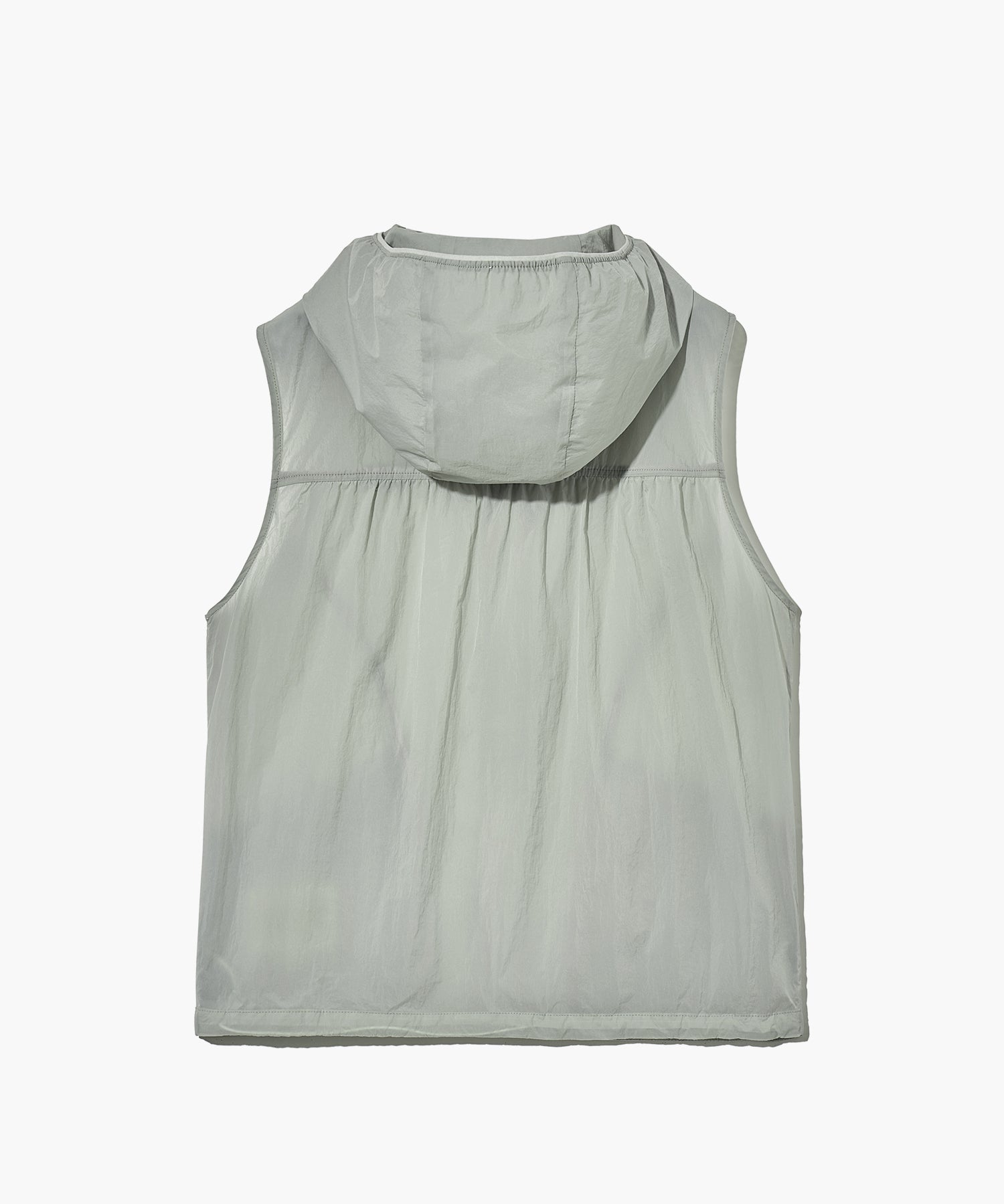 Marithe & Francois Girbaud - Mouvement W Nylon Hood Vest (Light Gray) product image 8 | TRAB K-Fashion Australia