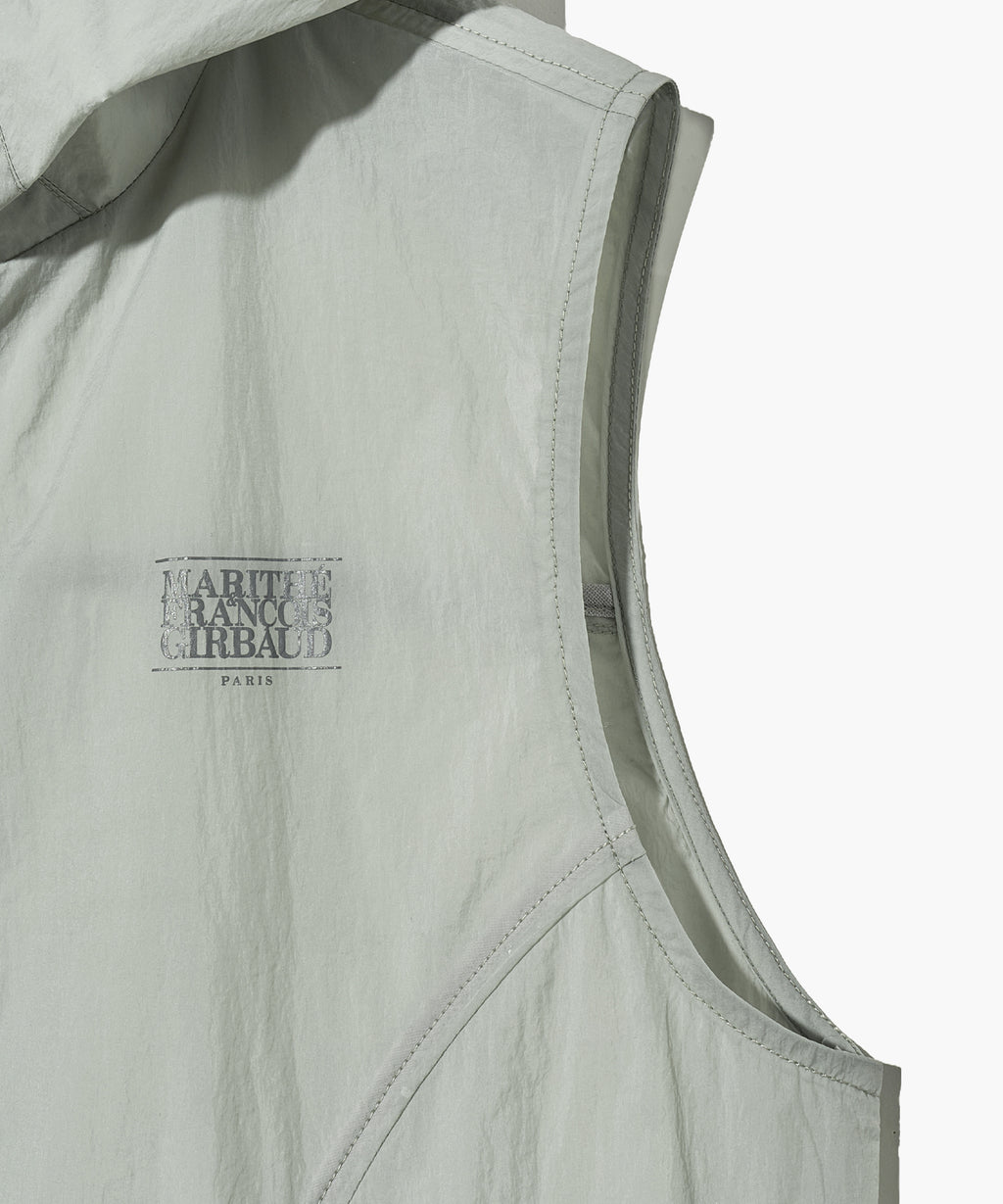 Marithe & Francois Girbaud - Mouvement W Nylon Hood Vest (Light Gray) product image 10 | TRAB K-Fashion Australia