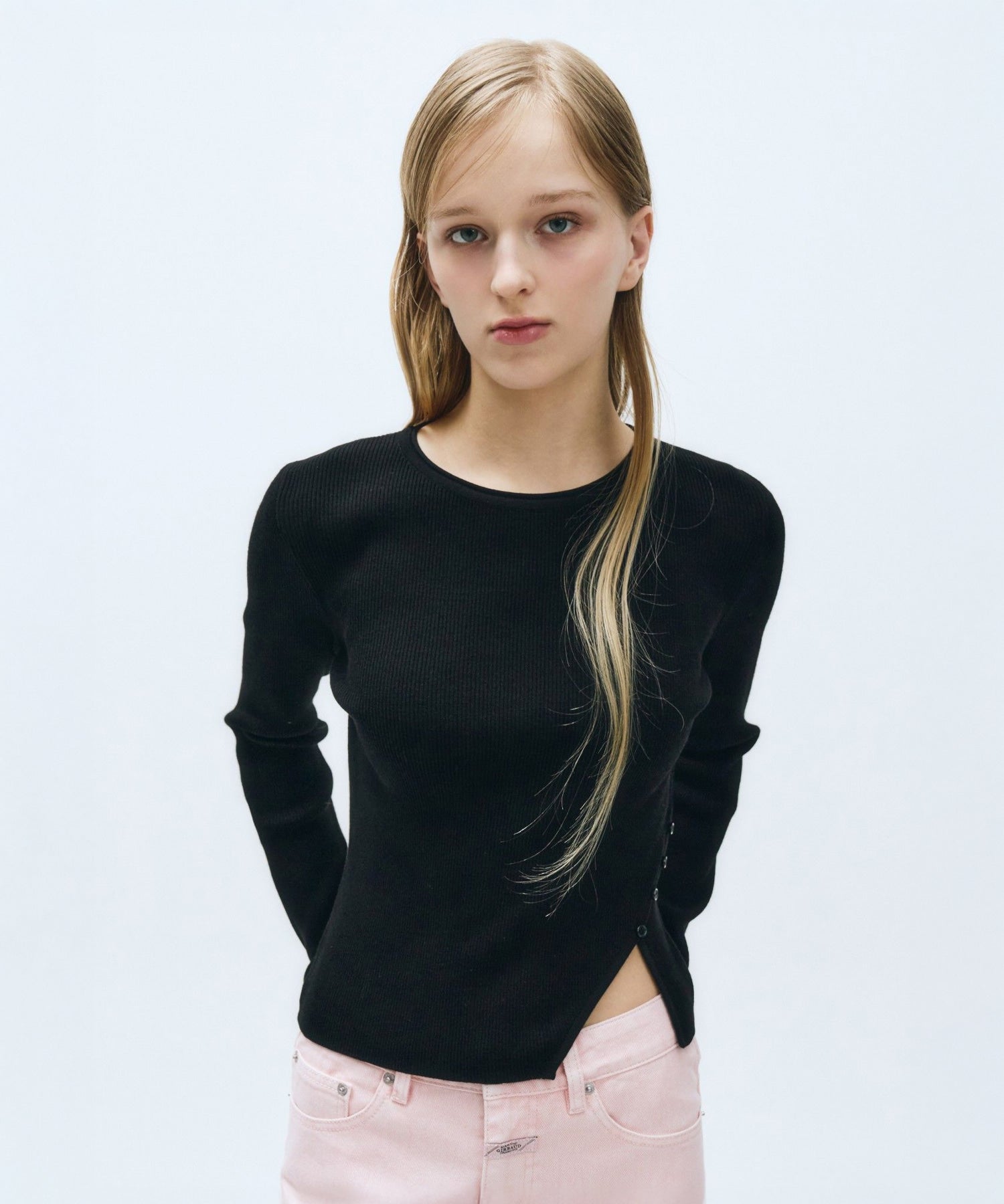 Marithe & Francois Girbaud - Cut Out Knit Pullover (Black) product image 2 | TRAB K-Fashion Australia