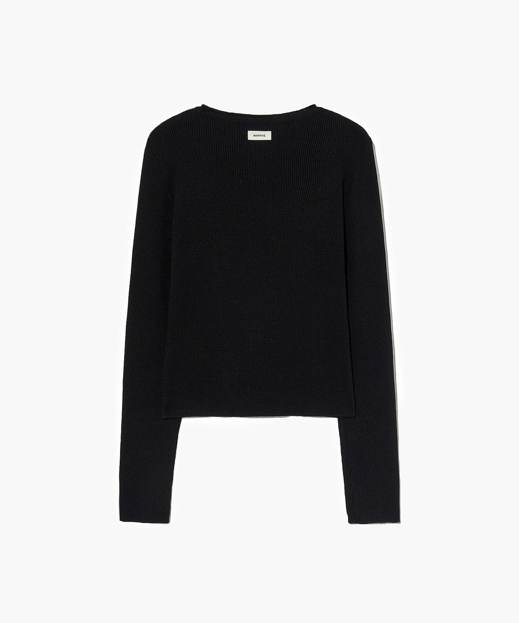 Marithe & Francois Girbaud - Cut Out Knit Pullover (Black) product image 9 | TRAB K-Fashion Australia