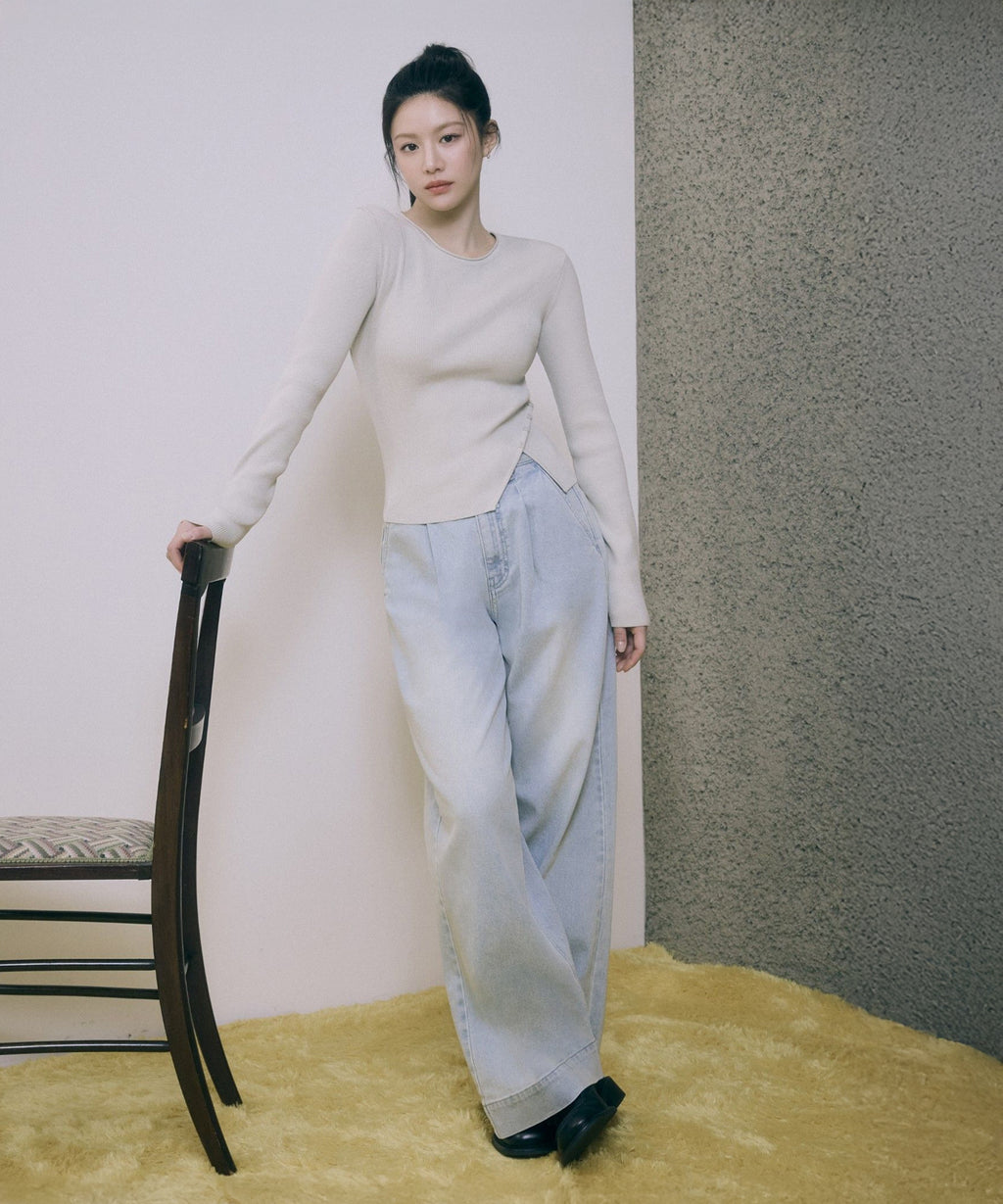 Marithe & Francois Girbaud - Cut Out Knit Pullover (Gray) product image 2 | TRAB K-Fashion Australia