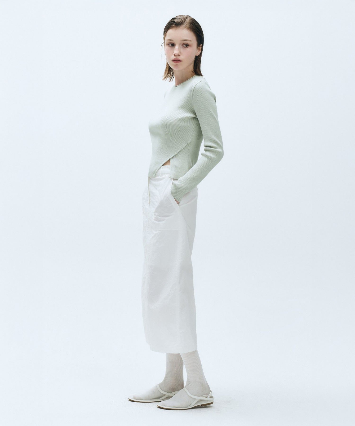 Marithe & Francois Girbaud - Cut Out Knit Pullover (Gray) product image 7 | TRAB K-Fashion Australia