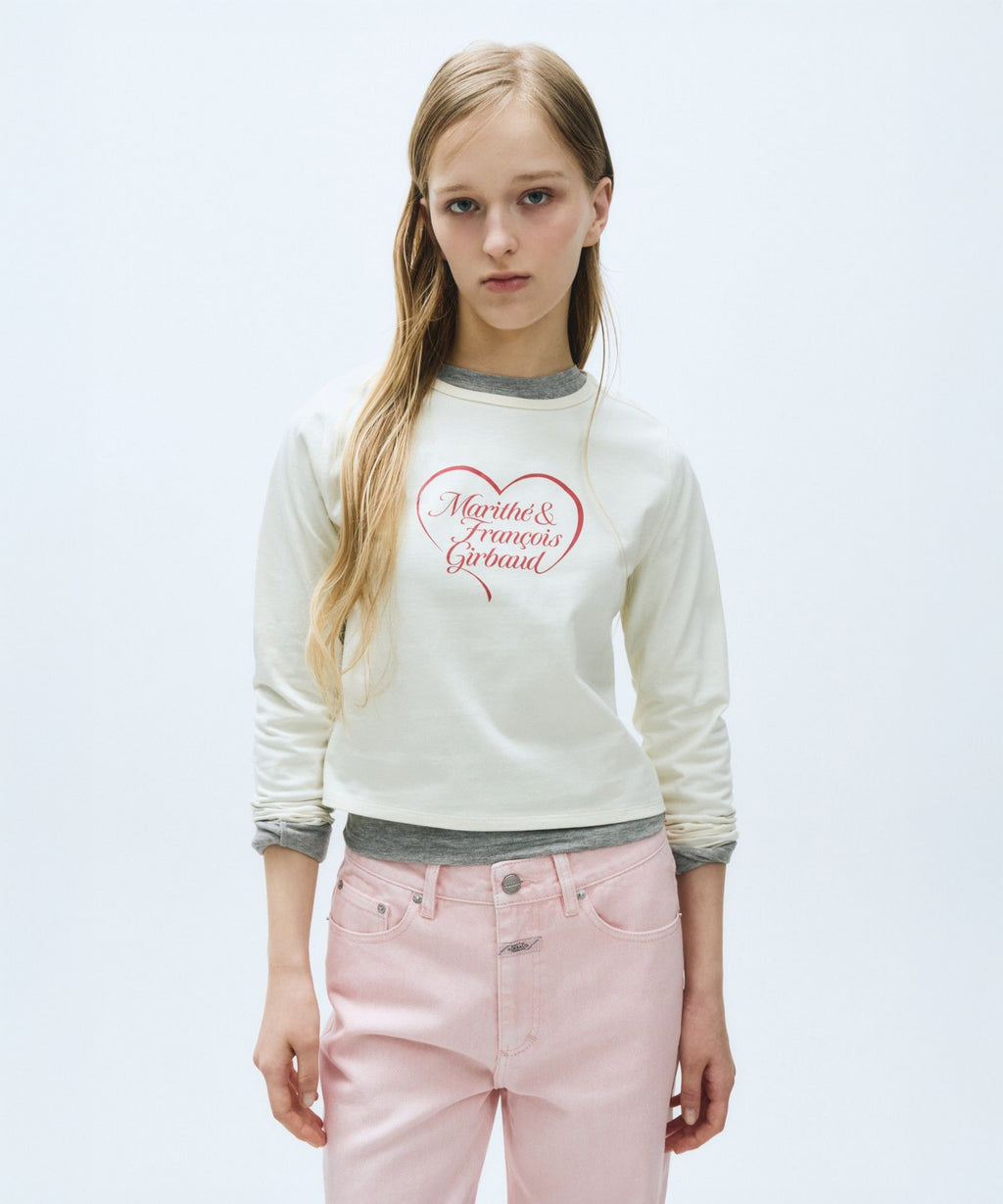 Marithe & Francois Girbaud - Crop Long Sleeve (Cream) product image 1 | TRAB K-Fashion Australia