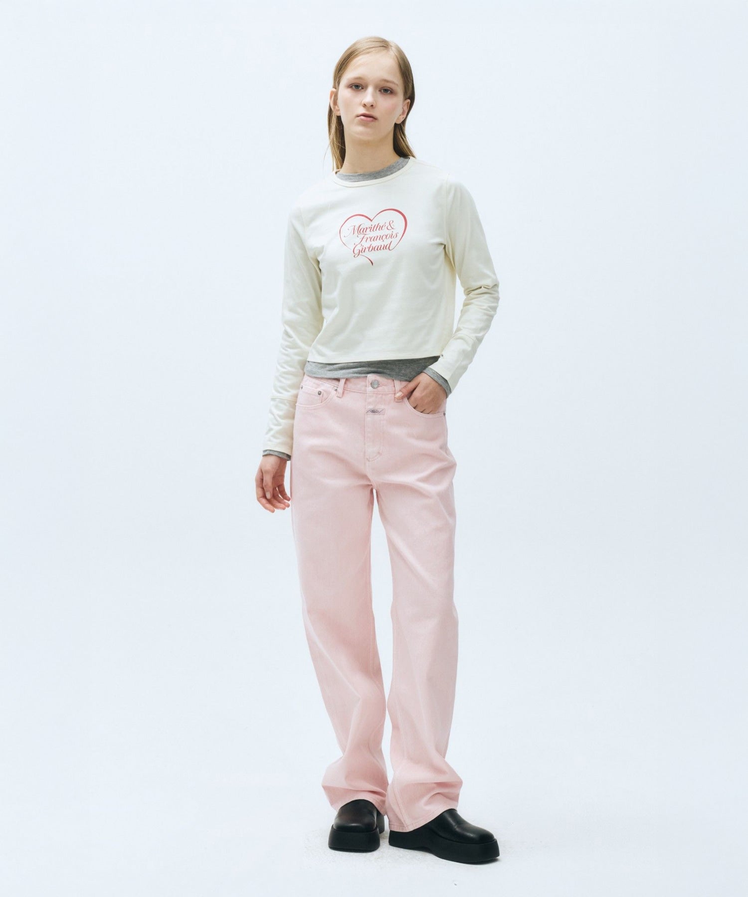 Marithe & Francois Girbaud - Crop Long Sleeve (Cream) product image 3 | TRAB K-Fashion Australia
